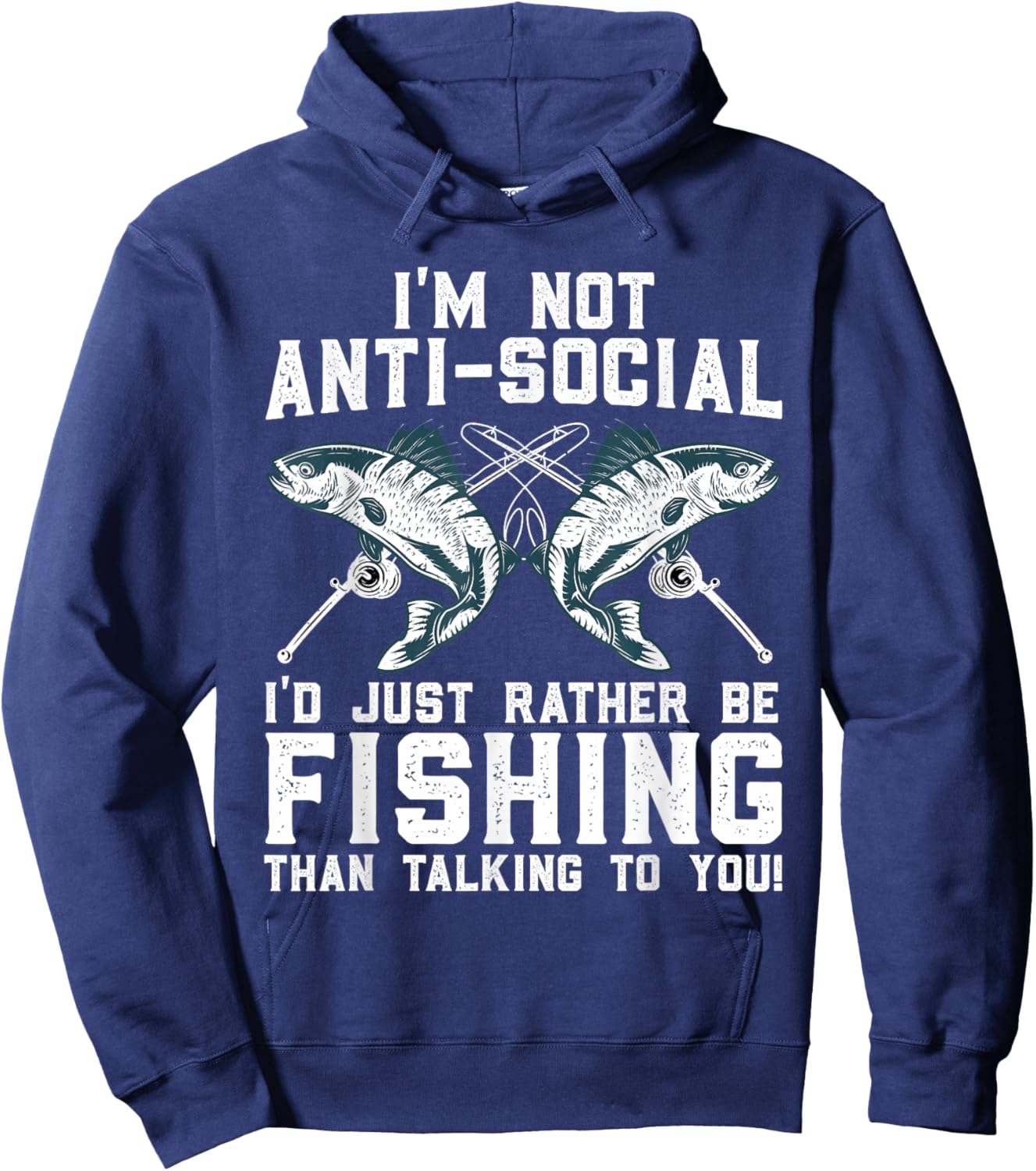 Unique Fishing Gift Fisherman Accessories & Stuff -Adults & Kids Fishing Lover , Black, Small, Short Sleeve, Classic Fit, Cotton Blend Hoodie - Hoodie | Navy