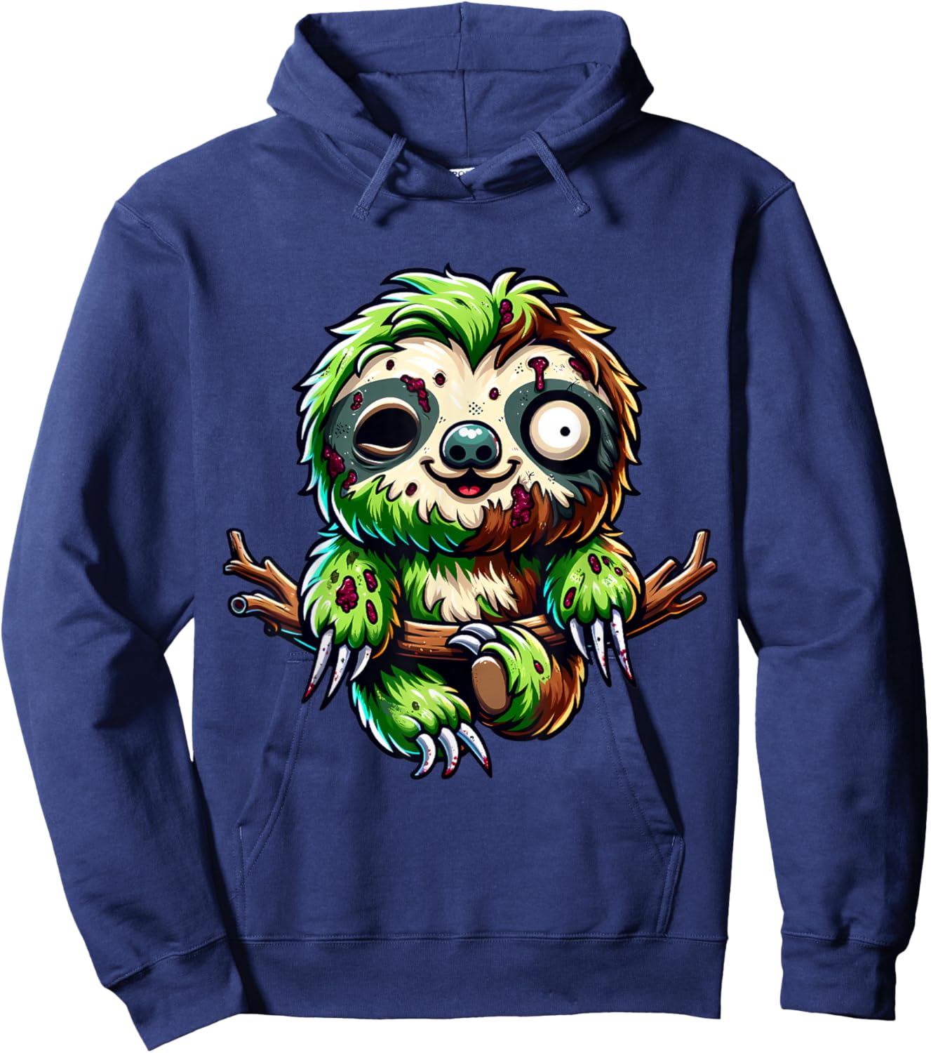 Sloth Zombie Halloween Animal Men Boys Women Girls Hoodie - Hoodie | Navy