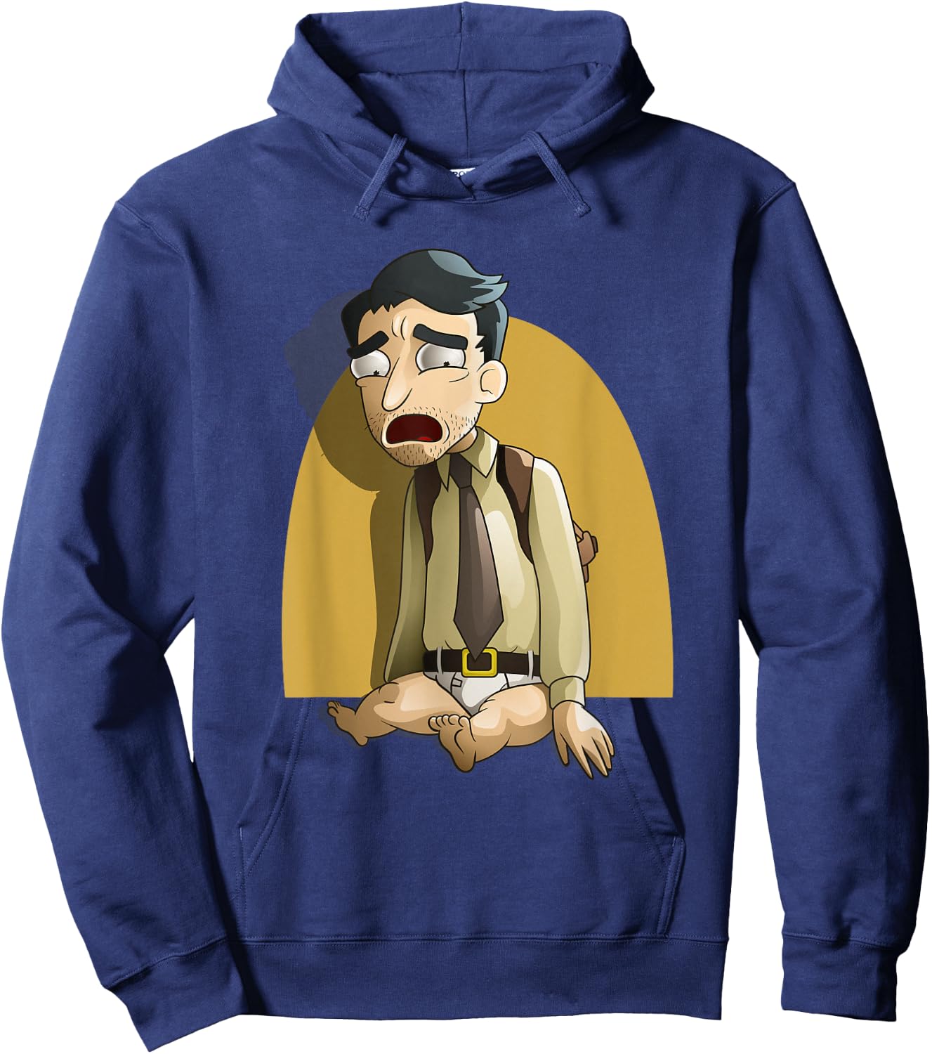 Mademark x Rick and Morty - Rick and Morty Shirt Baby Leg Detective Hoodie - Hoodie | Navy