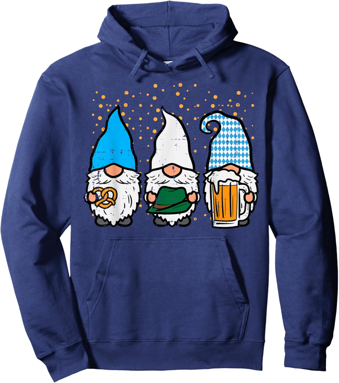 Bavarian Gnomes Octoberfest German Oktoberfest Men Women Hoodie - Hoodie | Navy