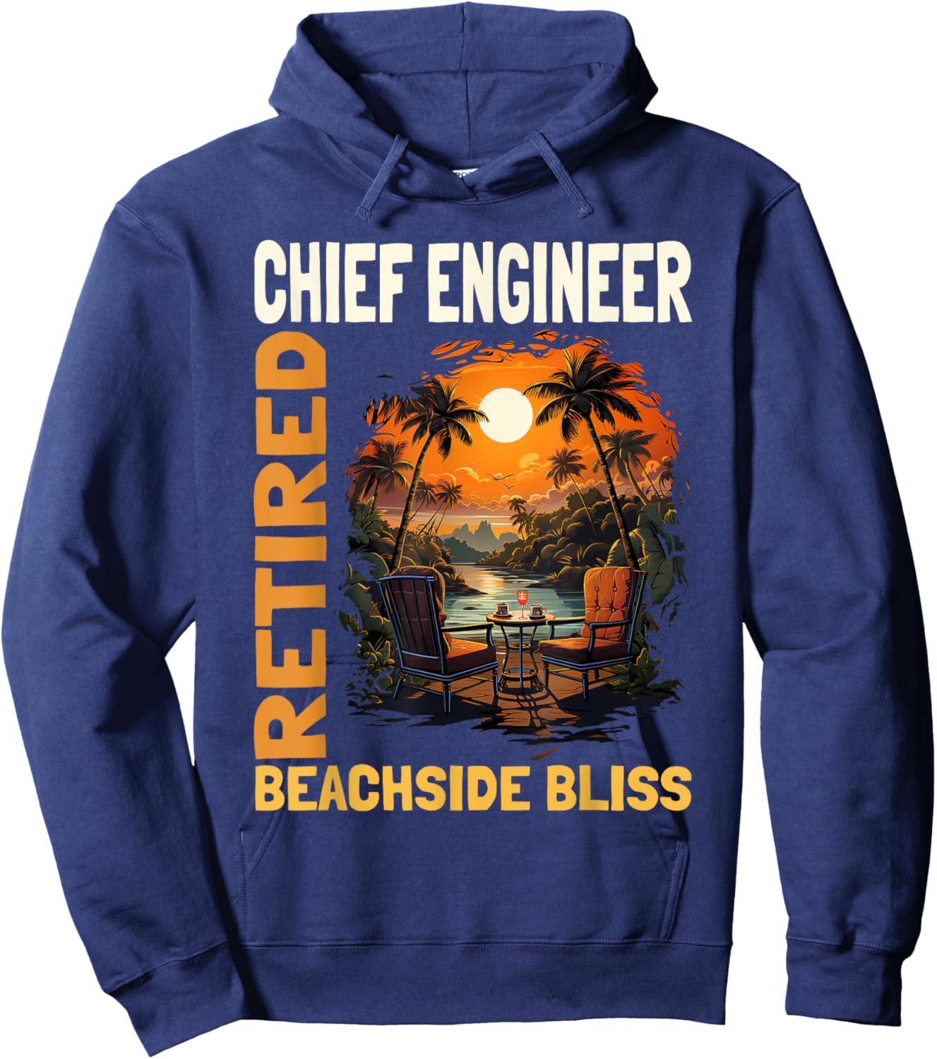 Retired Chief Engineer - Funny Retirement Hoodie - Hoodie | Navy