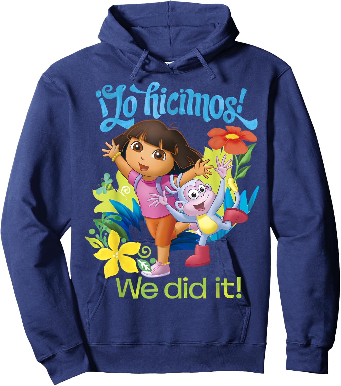 Dora The Explorer Lo Hicimos We Did It Small Hoodie - Hoodie | Navy