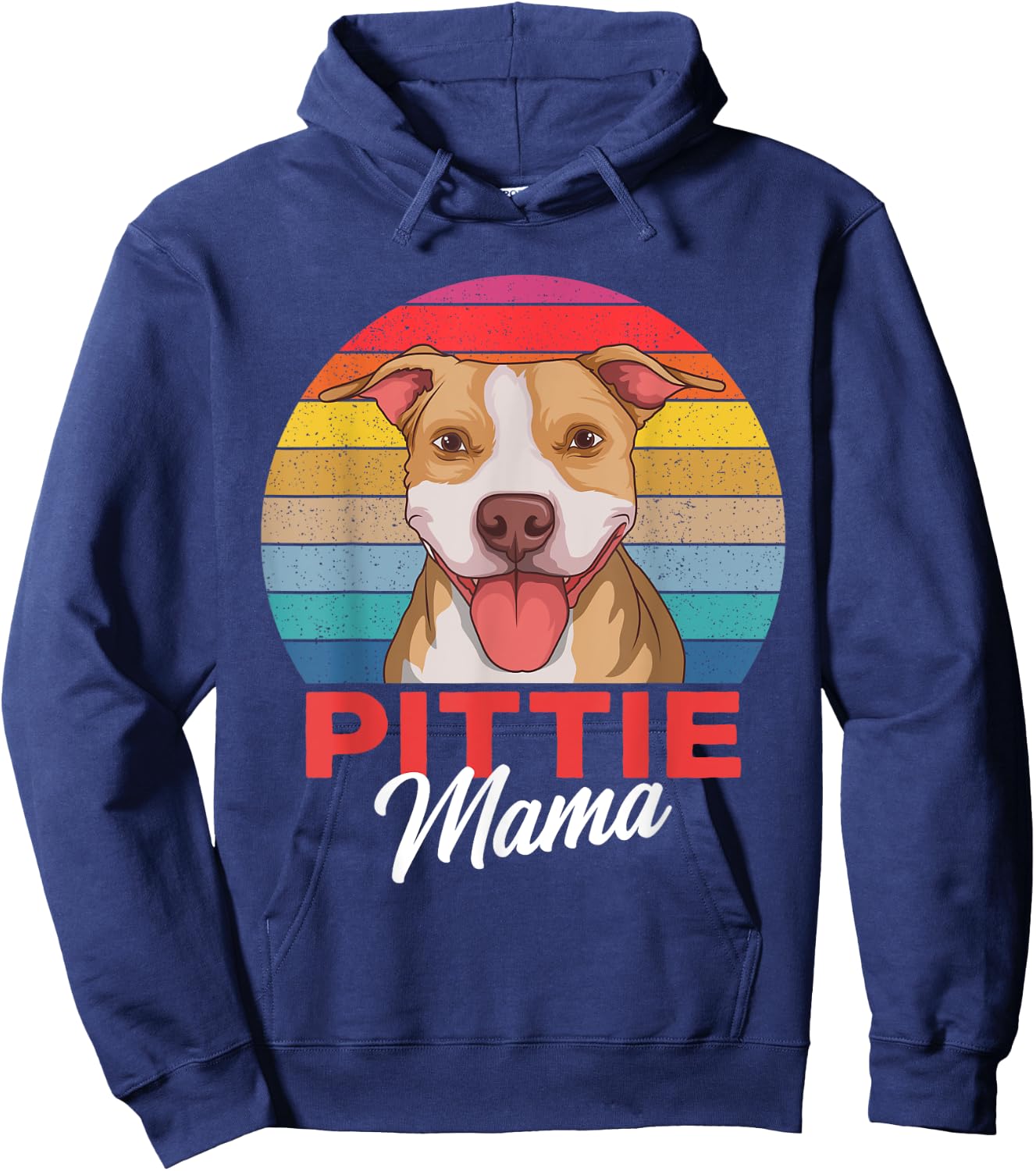 Pittie Mama Pitbull Dog Mom Hoodie - Hoodie | Navy