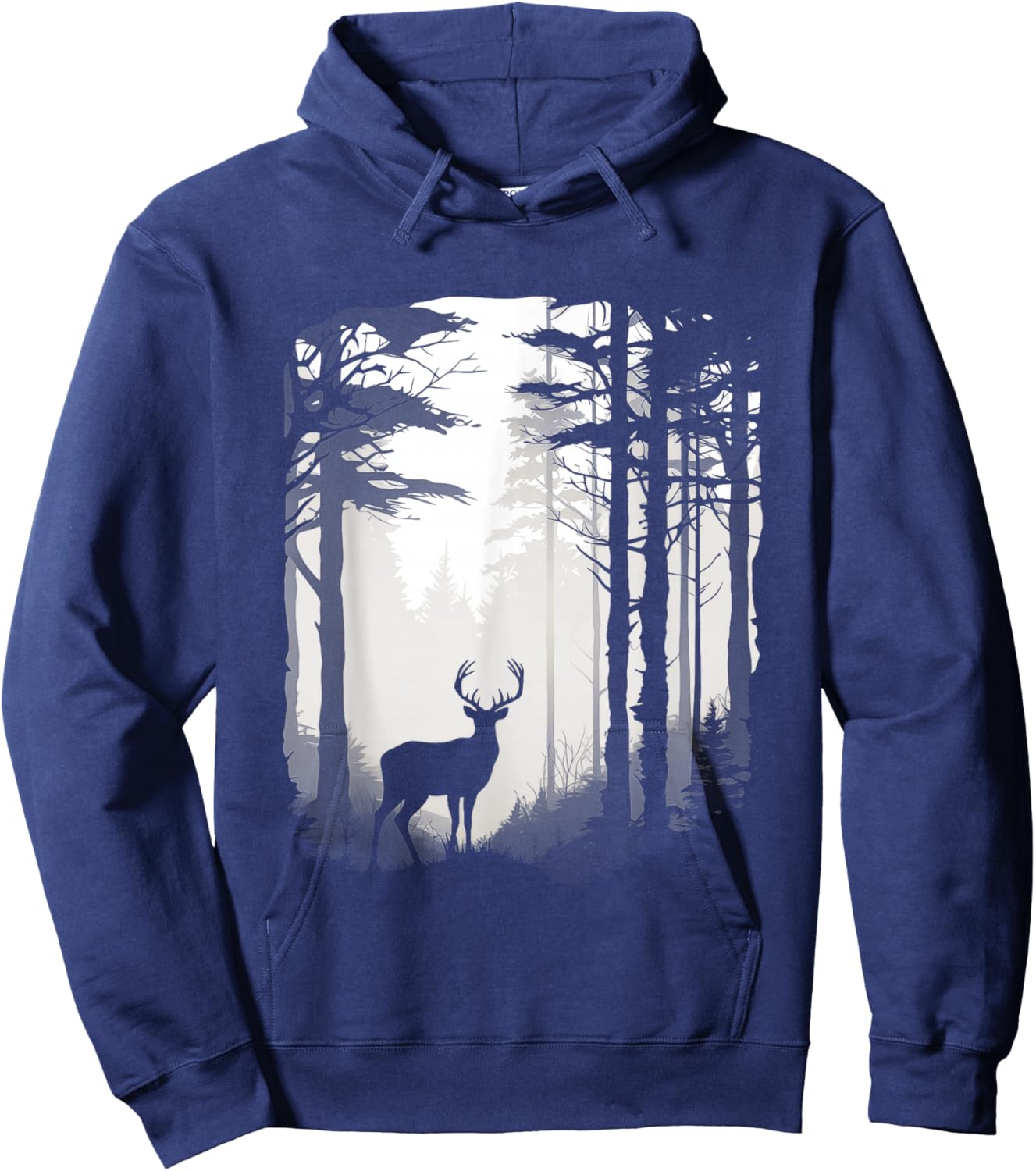 Deer Forest Wildlife Hoodie - Hoodie | Navy