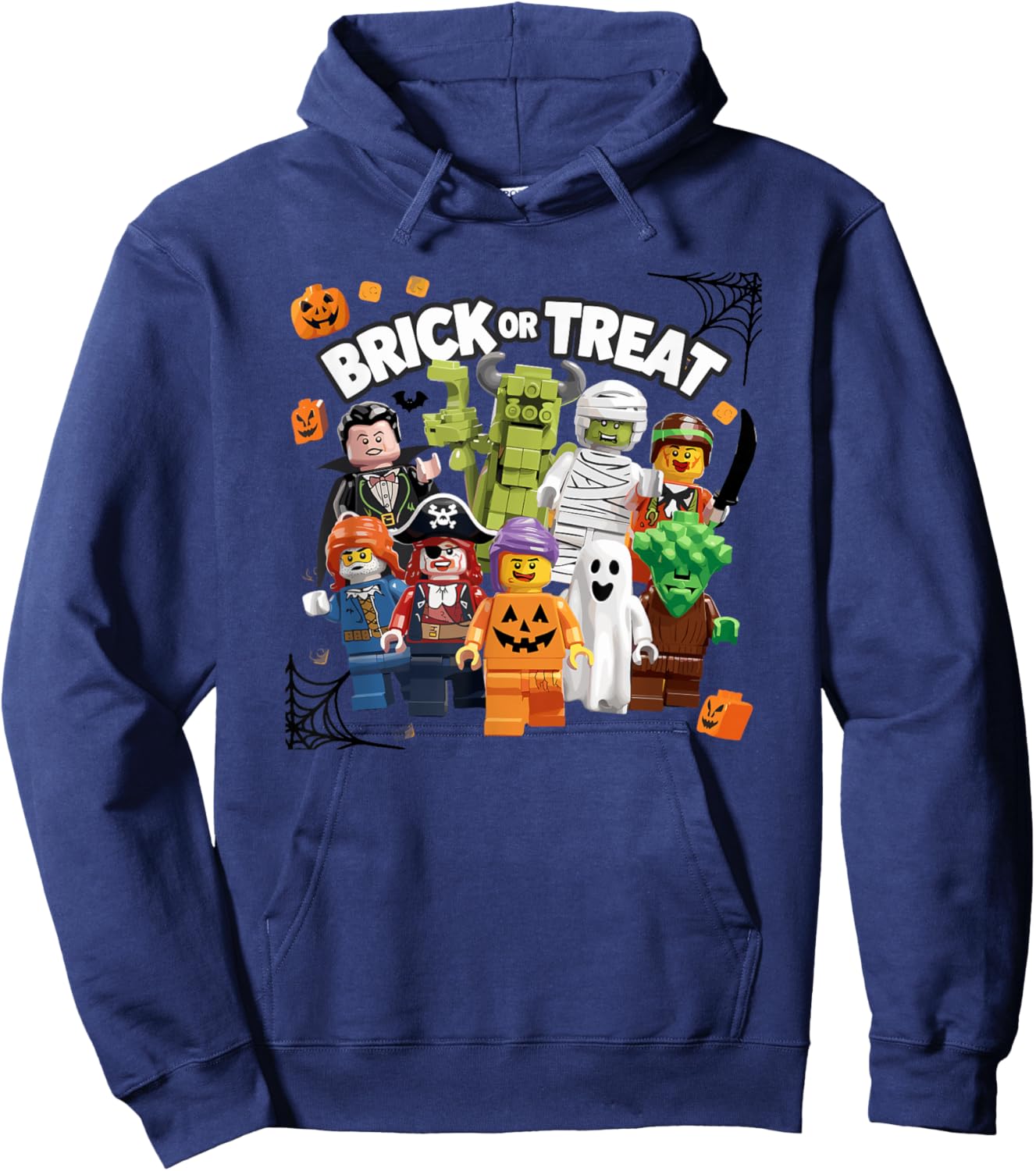 Building Bricks Halloween Brick Or Treat Costume Monsters Hoodie - Hoodie | Navy