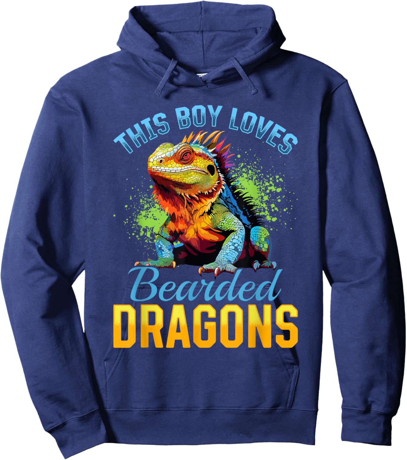 Bearded Dragon Pogona Reptile This Boy Loves Bearded Dragons Hoodie - Hoodie | Navy