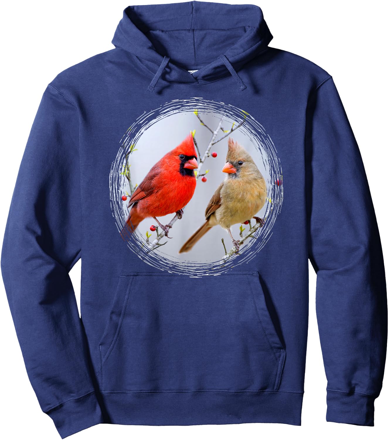 Red Cardinals Birds Birdwatching Bird Nerds Lovers Nature Hoodie - Hoodie | Navy