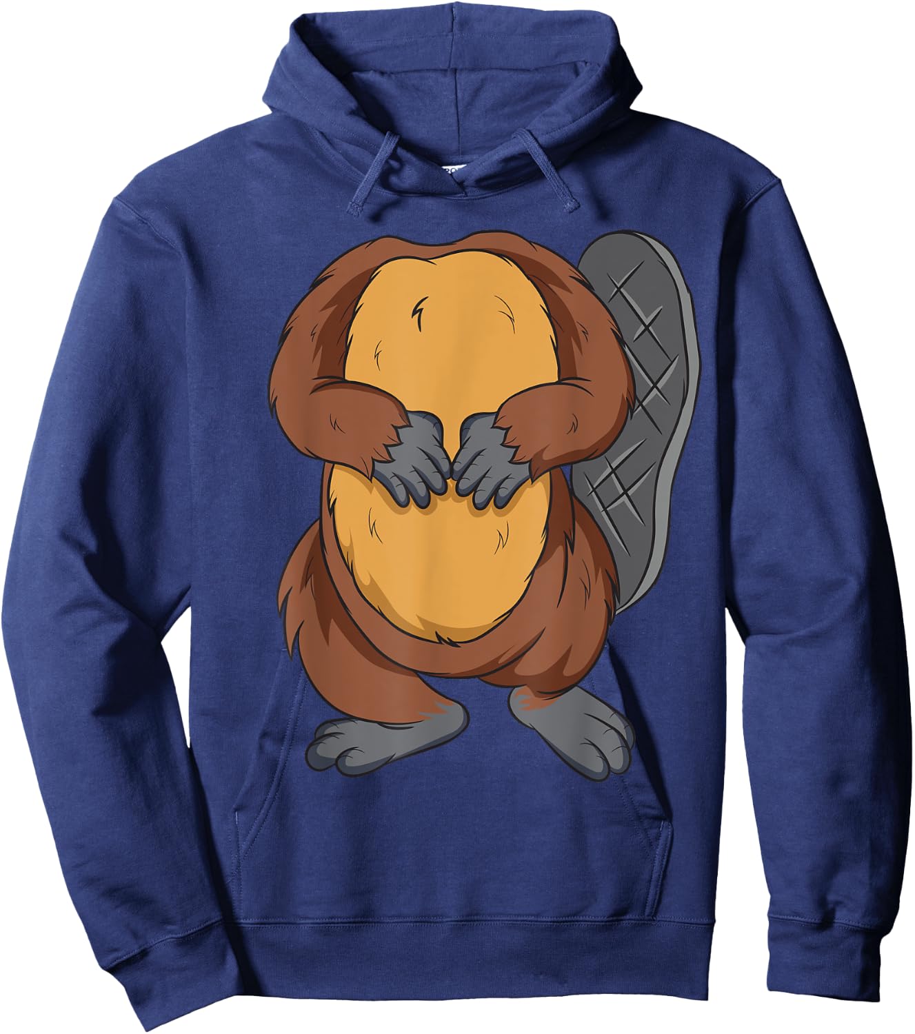 Funny Beaver Body Headless Halloween Easy Costume Outfit Hoodie - Hoodie | Navy