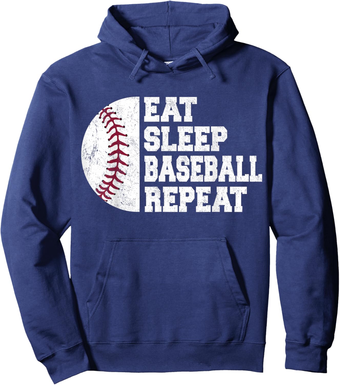 Eat Sleep Baseball Repeat Baseball Player Funny Baseball Hoodie - Hoodie | Navy