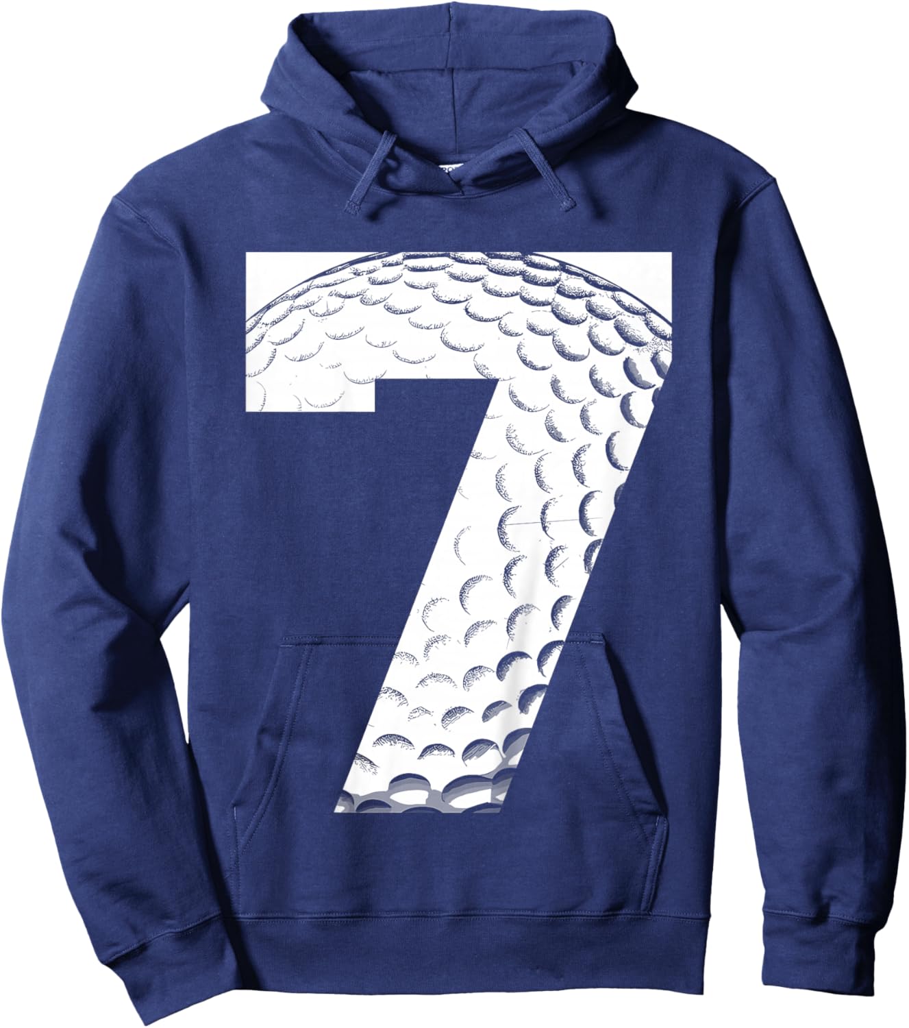 Kids 7th Birthday Boy Golf Player Golf 7 Years Old Hoodie - Hoodie | Navy
