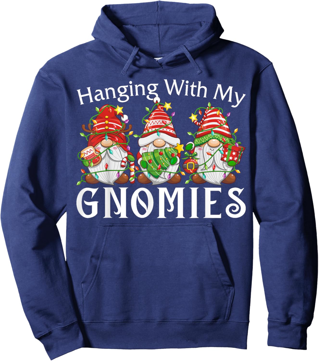 Hanging With My Gnomies Family Christmas Pajamas Men Women Hoodie - Hoodie | Navy