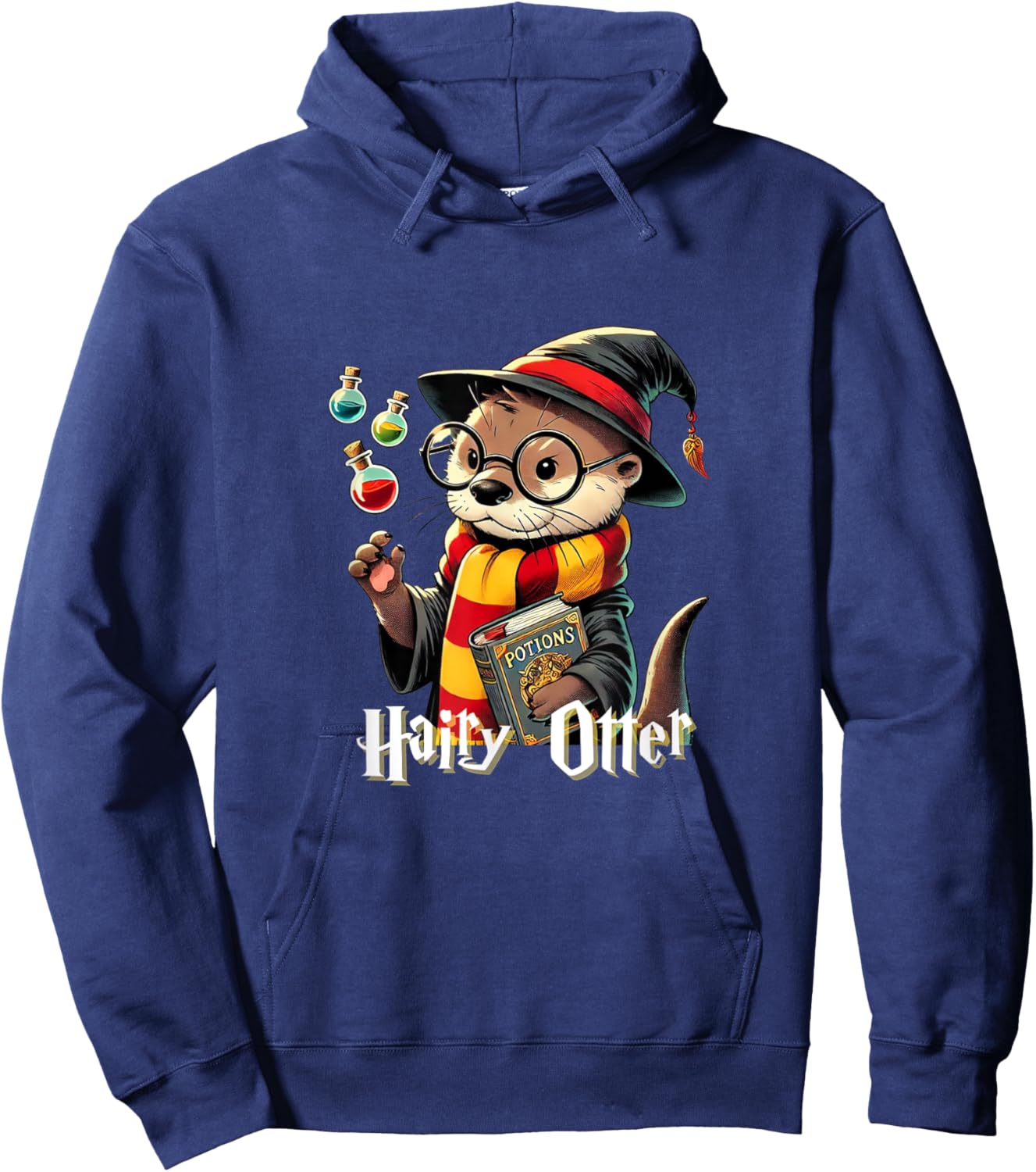 Hairy Otter - Funny Wizard Hoodie - Hoodie | Navy