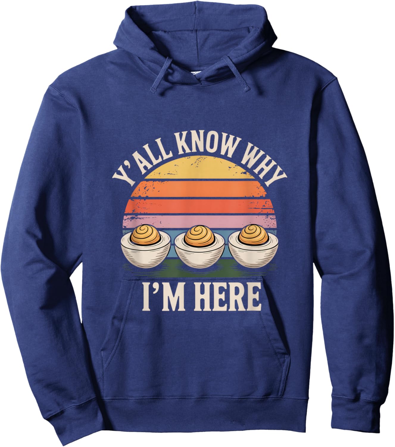 Thanksgiving Deviled Egg Retro Deviled Eggs Lover Hoodie - Hoodie | Navy