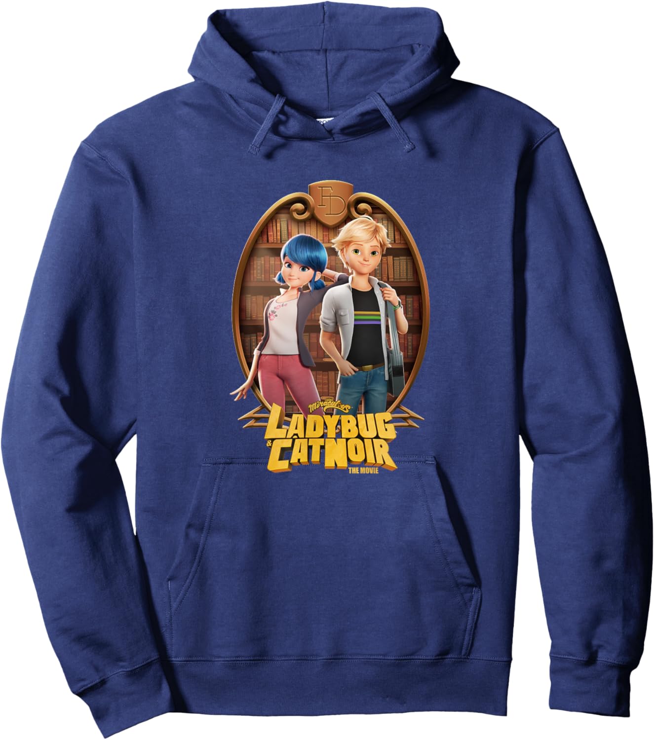 Miraculous Ladybug and Cat Noir The Movie Marinette Adrien Hoodie - Hoodie | Navy