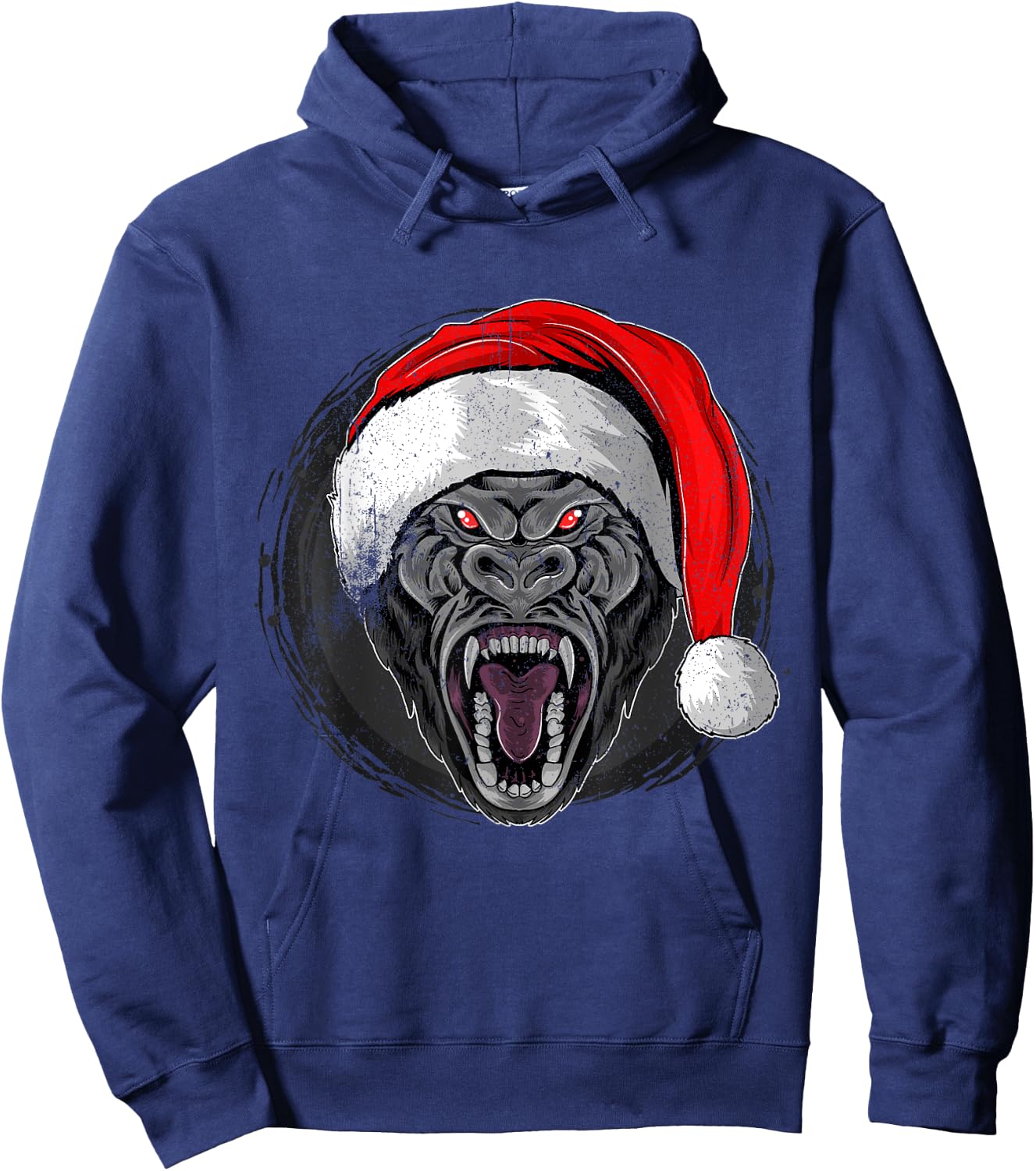 Christmas Gorilla Costume, Funny Gorilla Christmas Pjs Hoodie - Hoodie | Navy