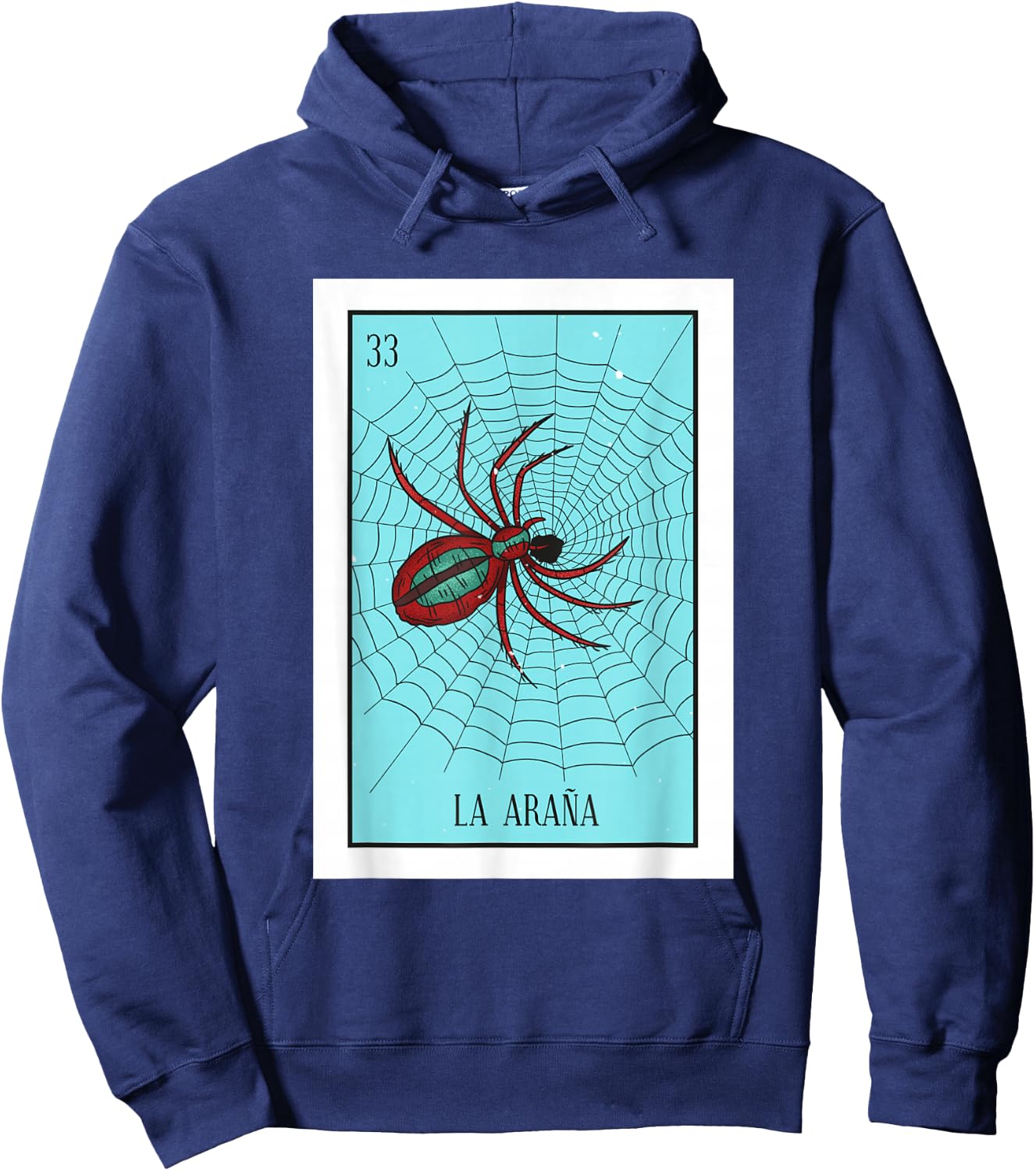 La Araña Lottery Card Gift The Spider Card Mexican Lottery Hoodie - Hoodie | Navy