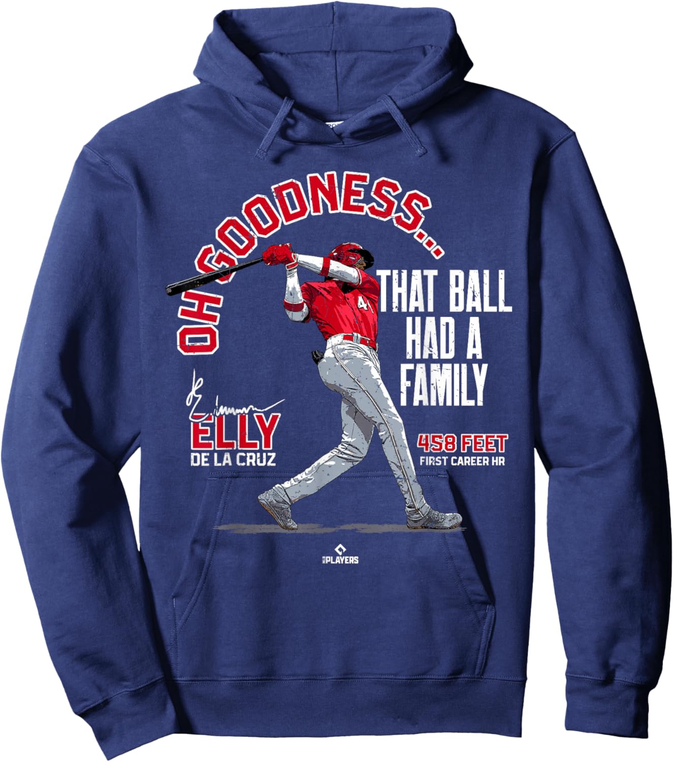 That Ball Had a Family Elly De La Cruz Cincinnati MLBPA Hoodie - Hoodie | Navy