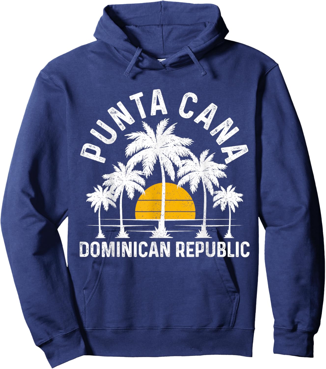 Punta Cana Dominican Republic Surfer Vintage Hoodie - Hoodie | Navy