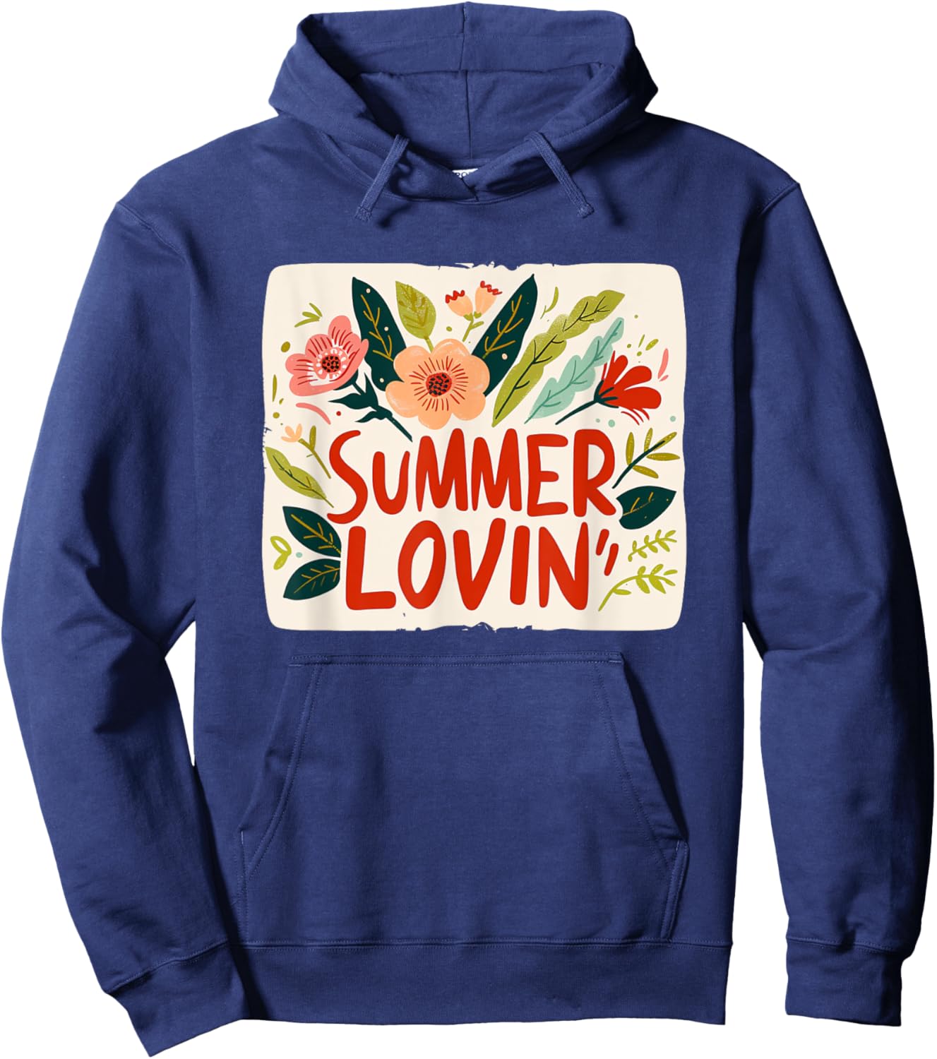 Summer Lovin Flowers for Vacation and Plants Lovers Hoodie - Hoodie | Navy