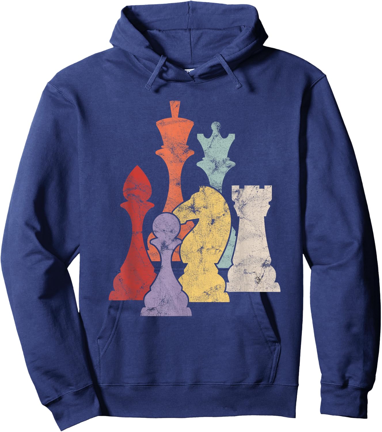 Retro Chess Piece Chess Shirts Boys Women Club Gift Hoodie - Hoodie | Navy