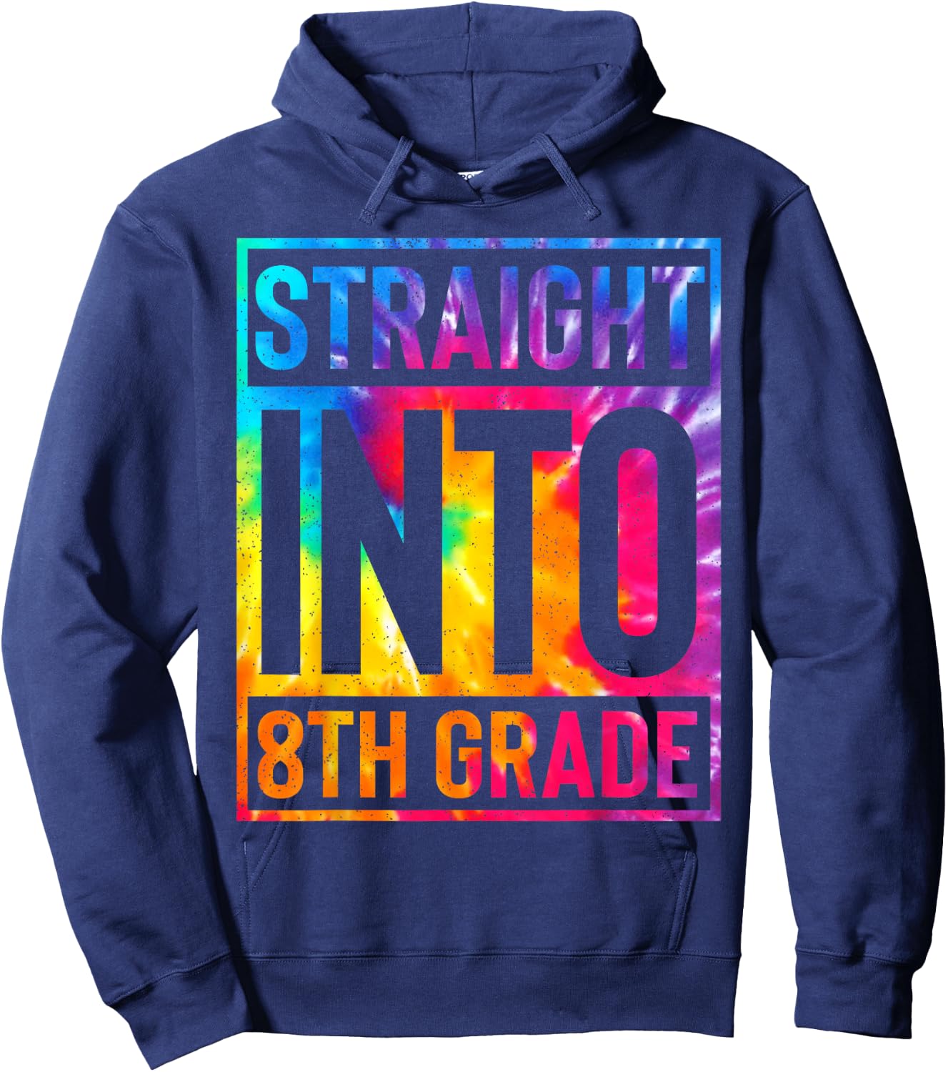 8th Grade Shirt First Day of School Back To Boys Girls Dye Hoodie - Hoodie | Navy