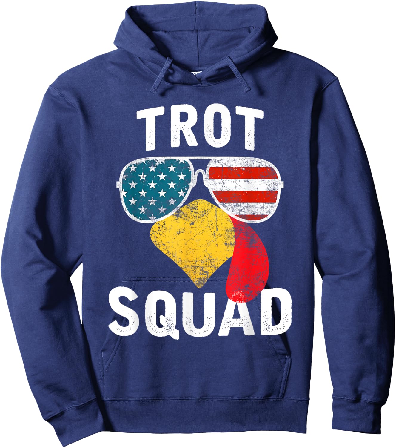 Thanksgiving Turkey Trot Squad 2025 Trot Race Women Men Kids Hoodie - Hoodie | Navy