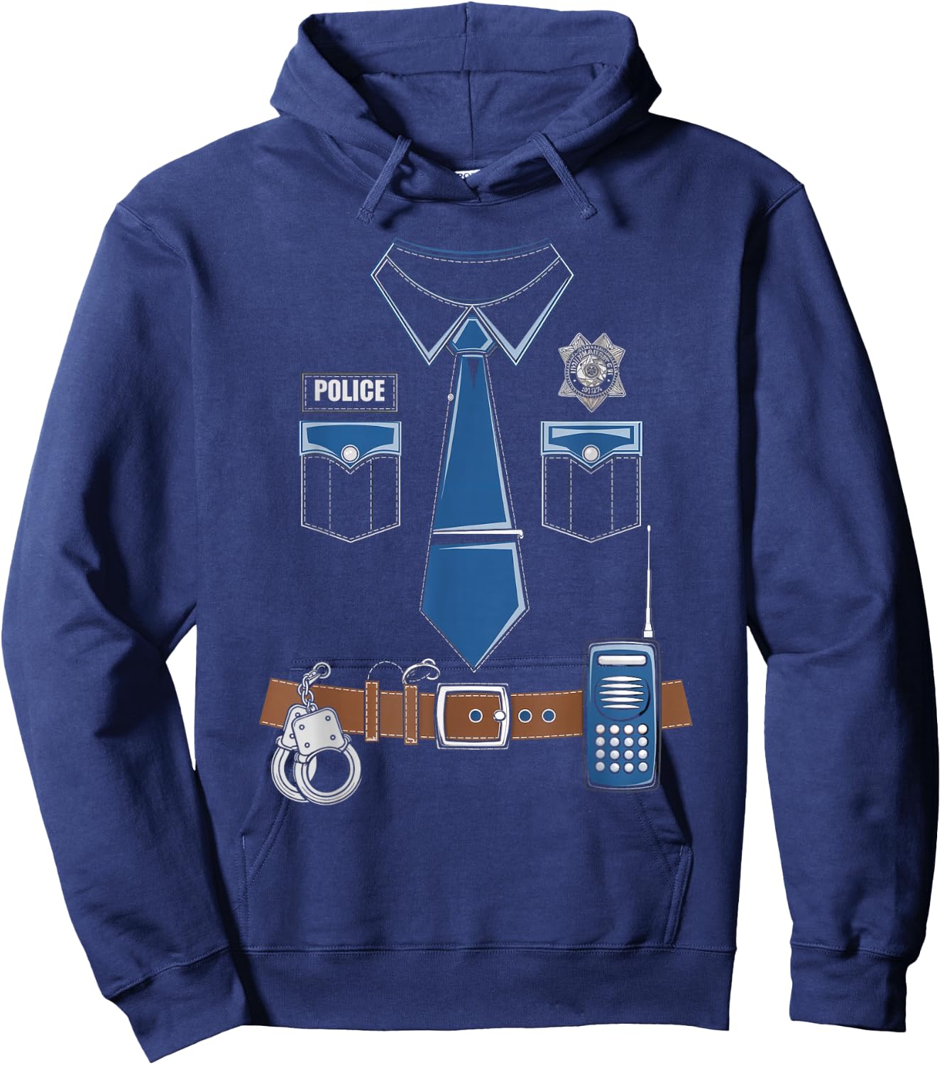 Police Costume Police Officer Cop Uniform Halloween Hoodie - Hoodie | Navy
