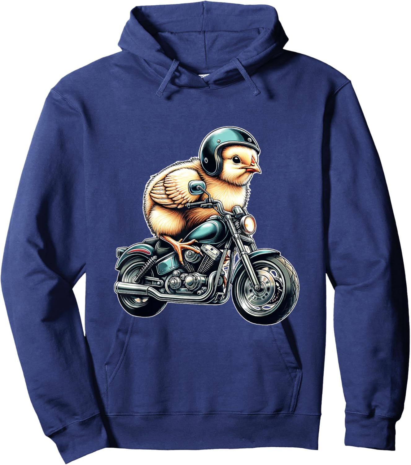 Biker Chick Funny Biker Chicken for Female Motorcycle Riders Hoodie - Hoodie | Navy