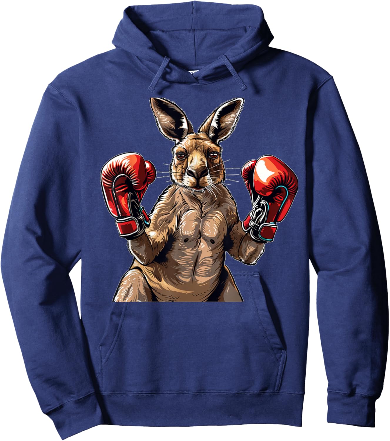 Cool sport Kangaroo with punching mitts Hoodie - Hoodie | Navy