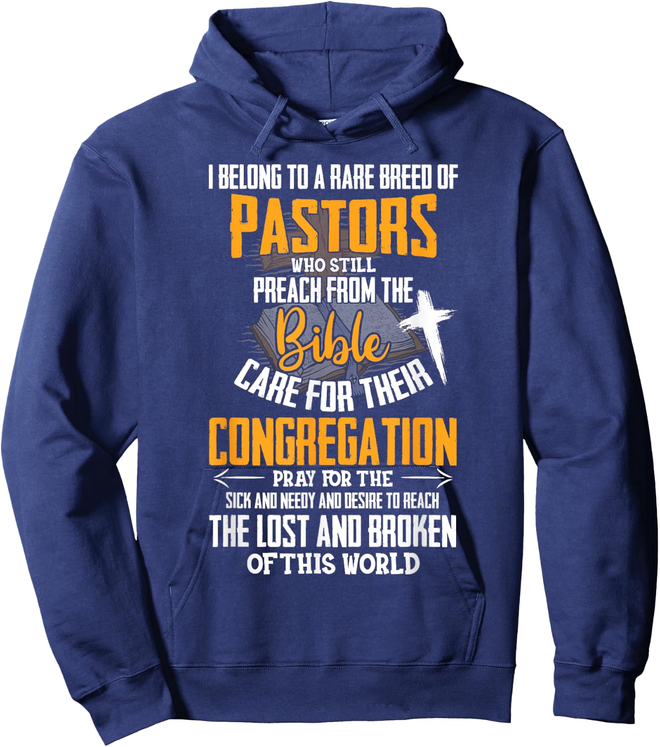 I Belong To A Rare Breed Of Pastors Gift Christian Hoodie - Hoodie | Navy