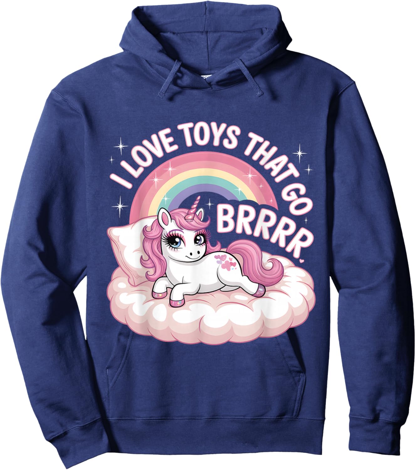 I Love Toys That Go Brrr Peinlicher Humor für Erwachsene Hoodie - Hoodie | Navy