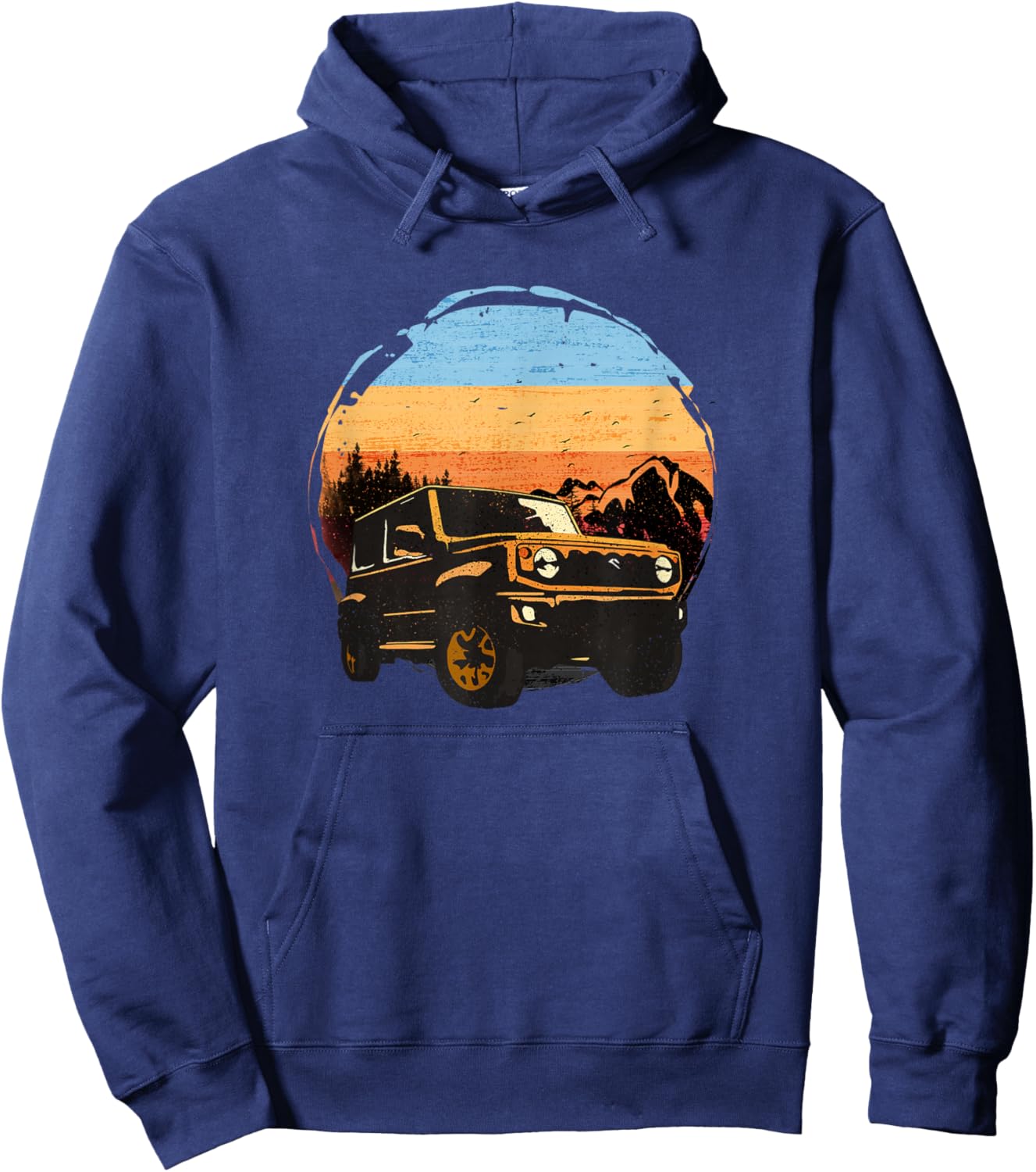Retro-Vintage-Stil passend für Jimny GJ JB74 Fans Offroad Hoodie - Hoodie | Navy