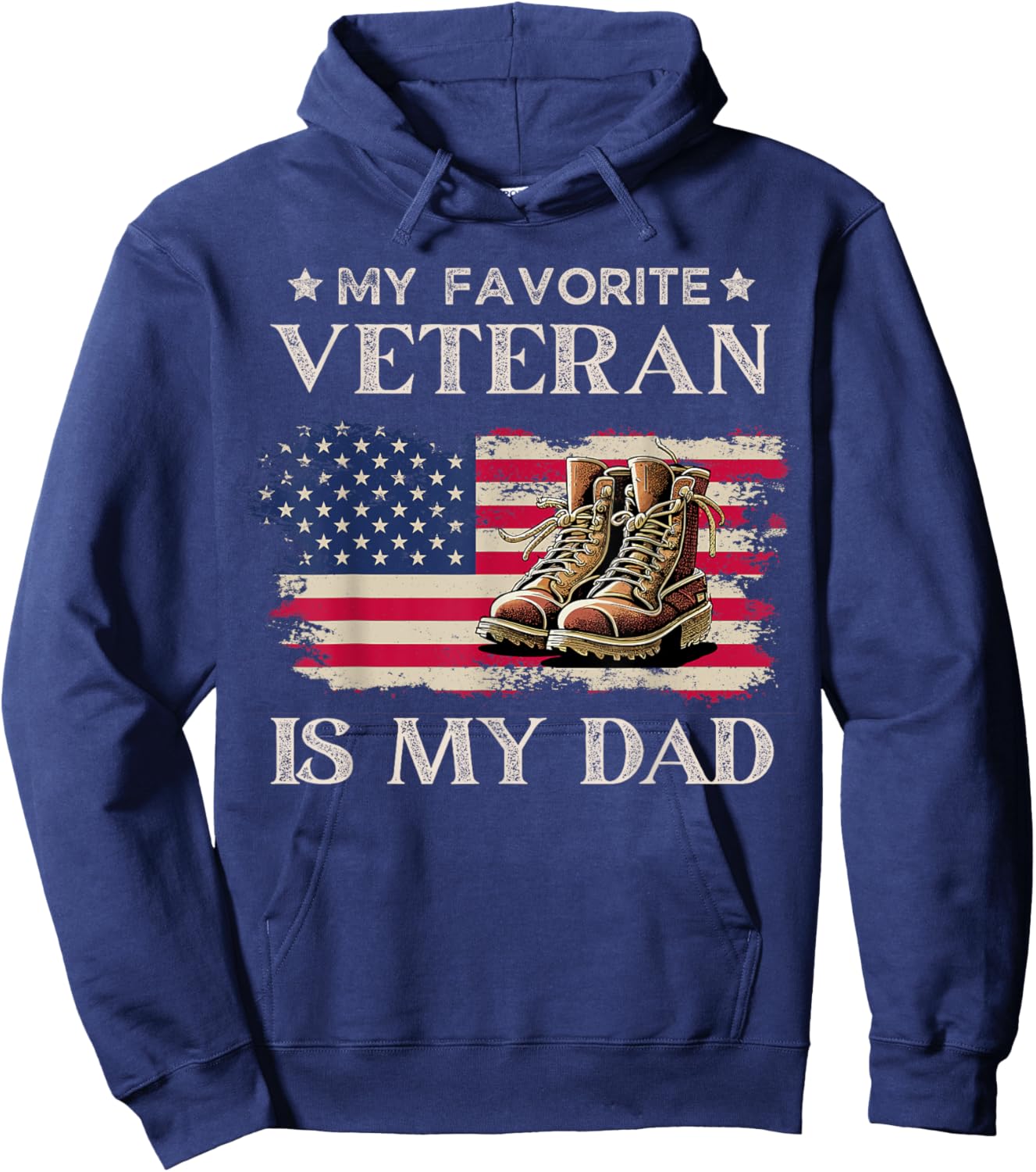 American Flag Thank you Patriotic Veteran Family Kids -Adults Retro - Black, Small - Short Sleeve - - Military Father's Day Hoodie - Hoodie | Navy