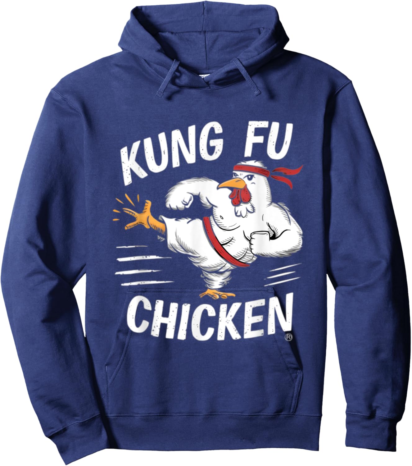 Kung Fu Chicken Funny Karate Rooster Women Men Chicken Hoodie - Hoodie | Navy