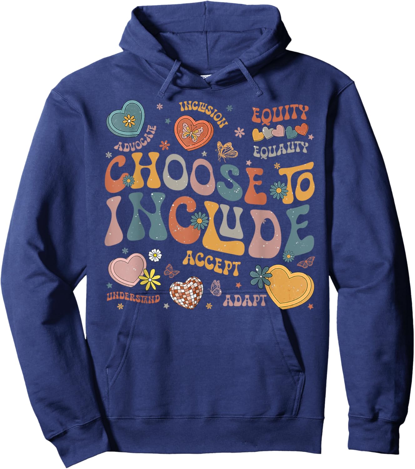 Choose to Include Inclusion Matters Autism Awareness Teacher Men Women Girls Kids Hoodie - Hoodie | Navy