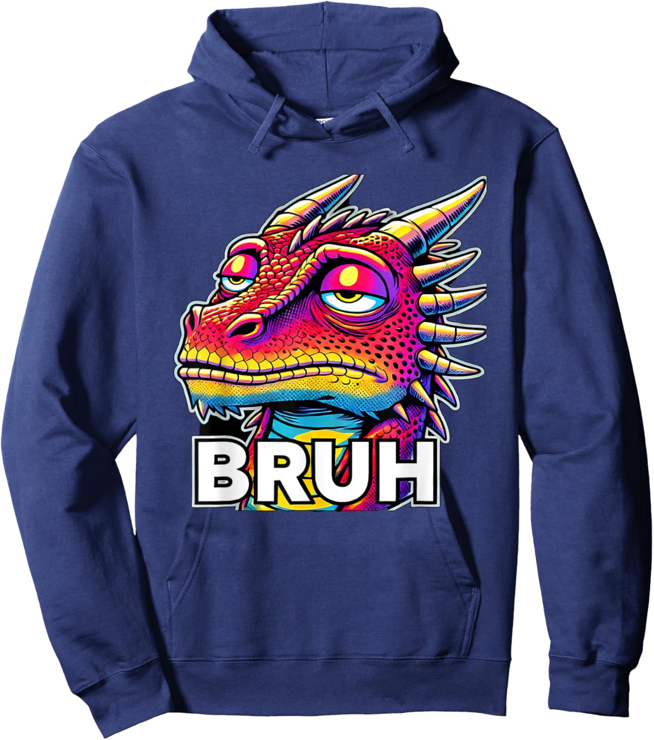 Humor Dragon Bruh Hoodie - Hoodie | Navy