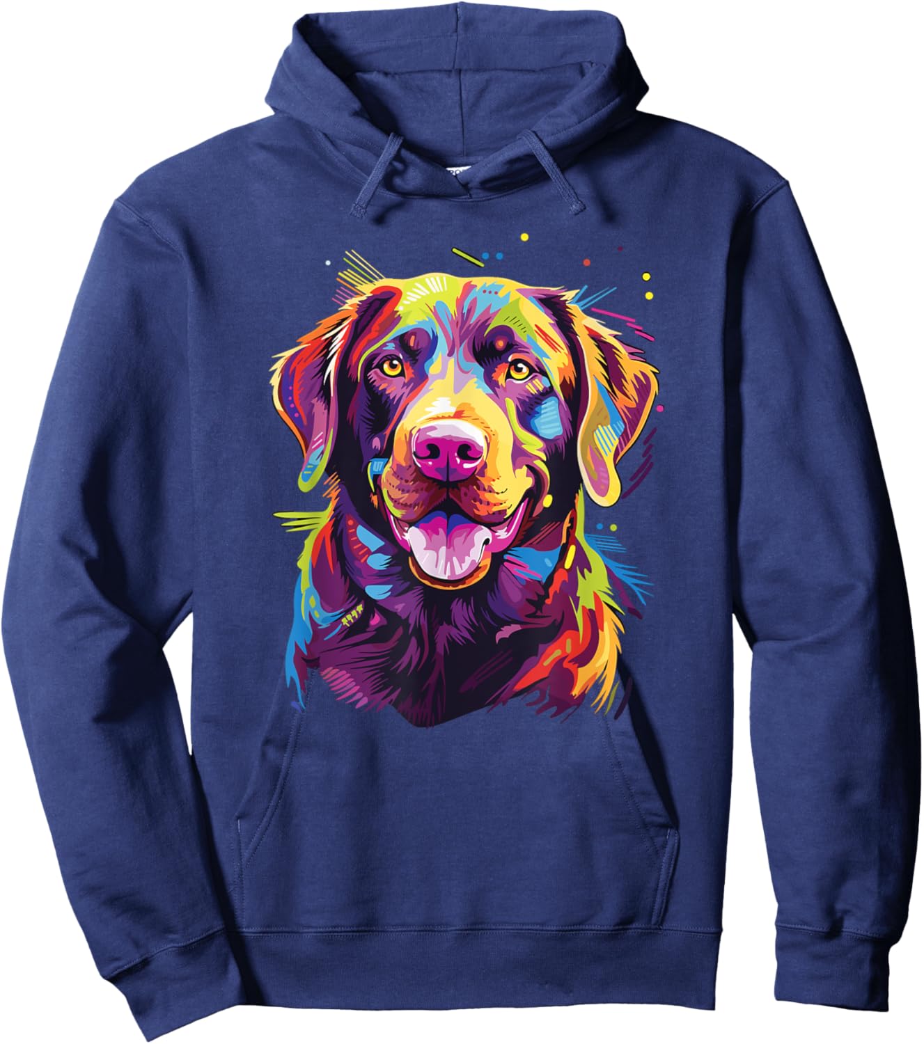 Watercolor Colorful Chesapeake Bay Retriever Dog Hoodie - Hoodie | Navy