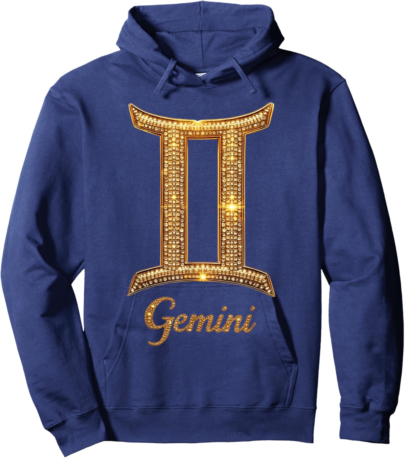 Fancy Gold and Diamond Gemini Gift Hoodie - Hoodie | Navy