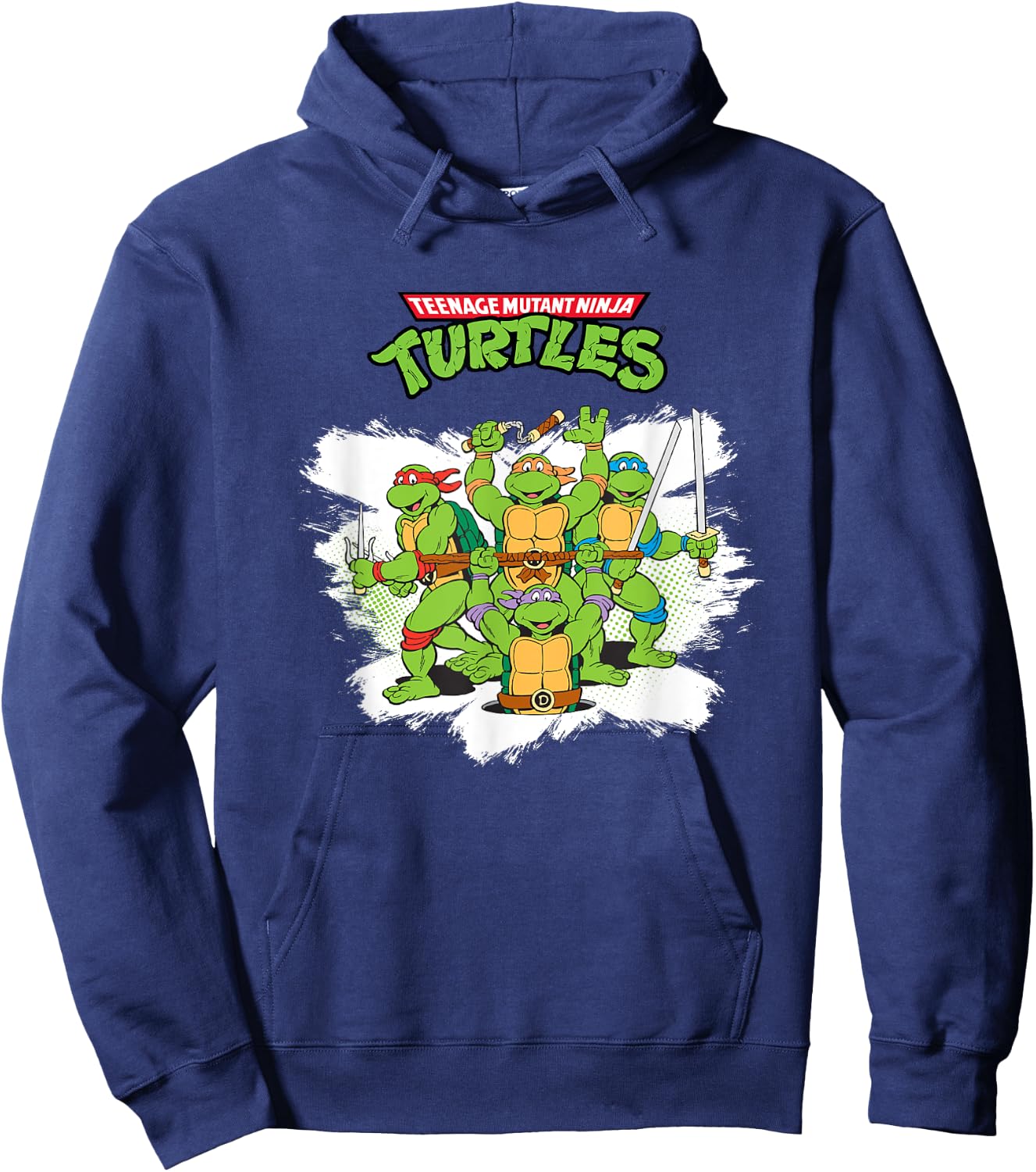Mademark x Teenage Mutant Ninja Turtles - Original Teenage Mutant Ninja Turtles Classic Retro Logo Hoodie - Hoodie | Navy
