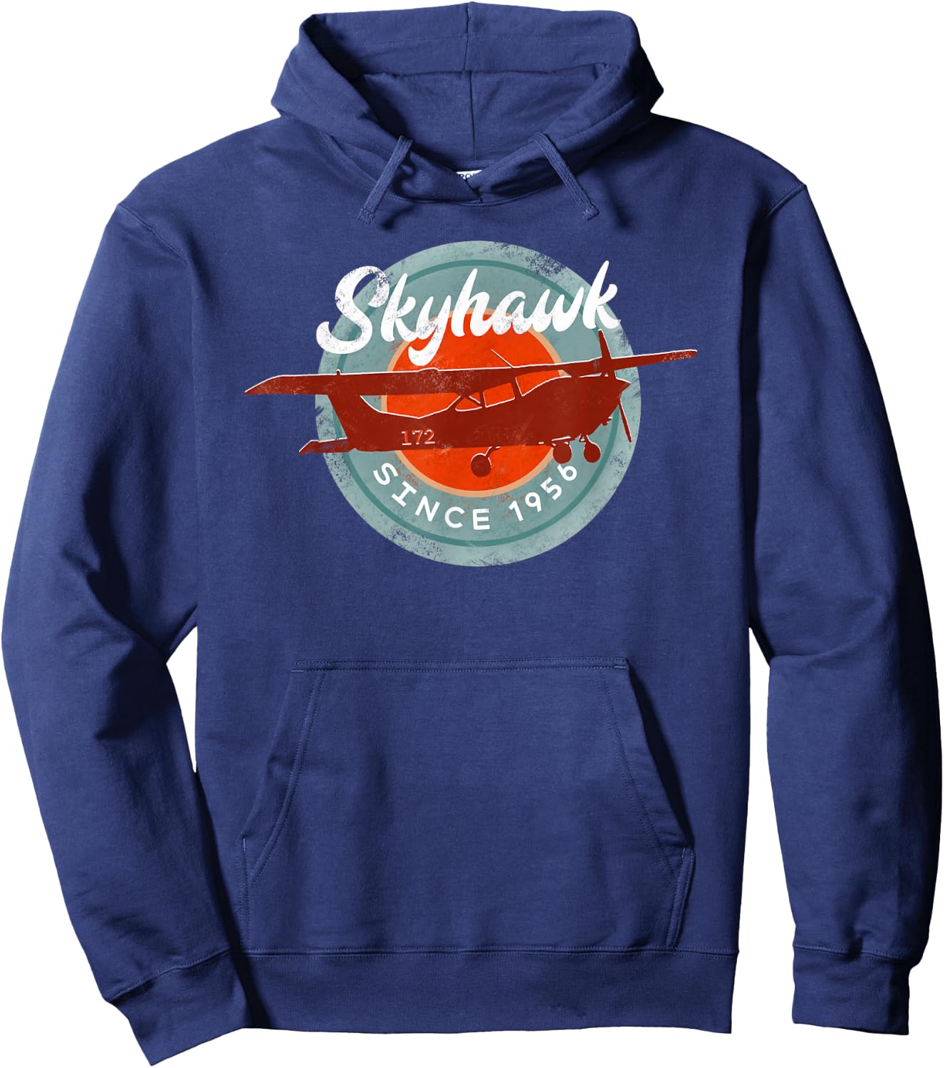 C172 Skyhawk Vintage Retro Airplane Flying Pilot Gift Hoodie - Hoodie | Navy