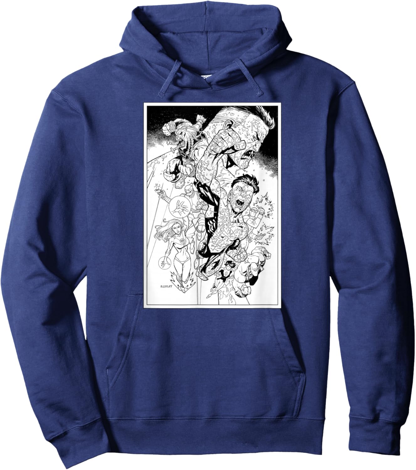 Invincible Character Montage Hoodie - Hoodie | Navy