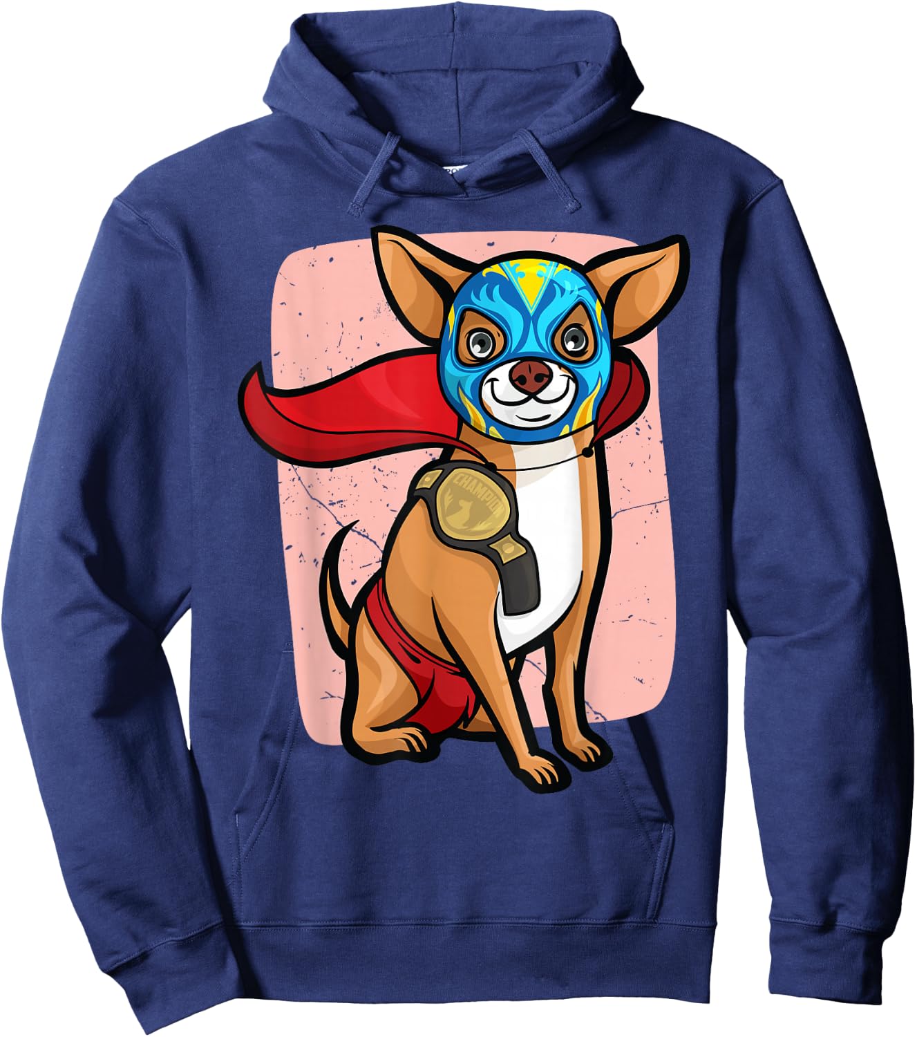 Funny Chihuahua Lucha Libre Wrestling Hoodie - Hoodie | Navy