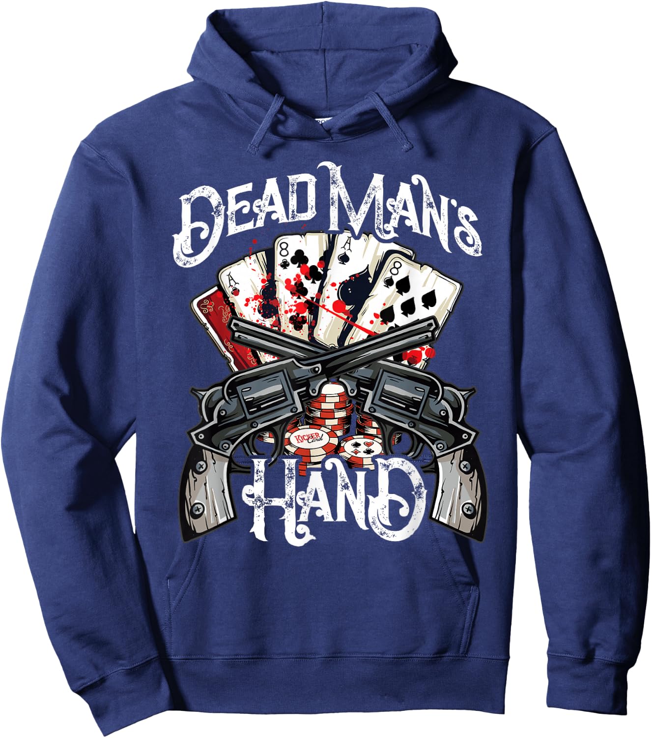 Dead Man's Hand, Aces & Eights Poker Player Hoodie - Hoodie | Navy