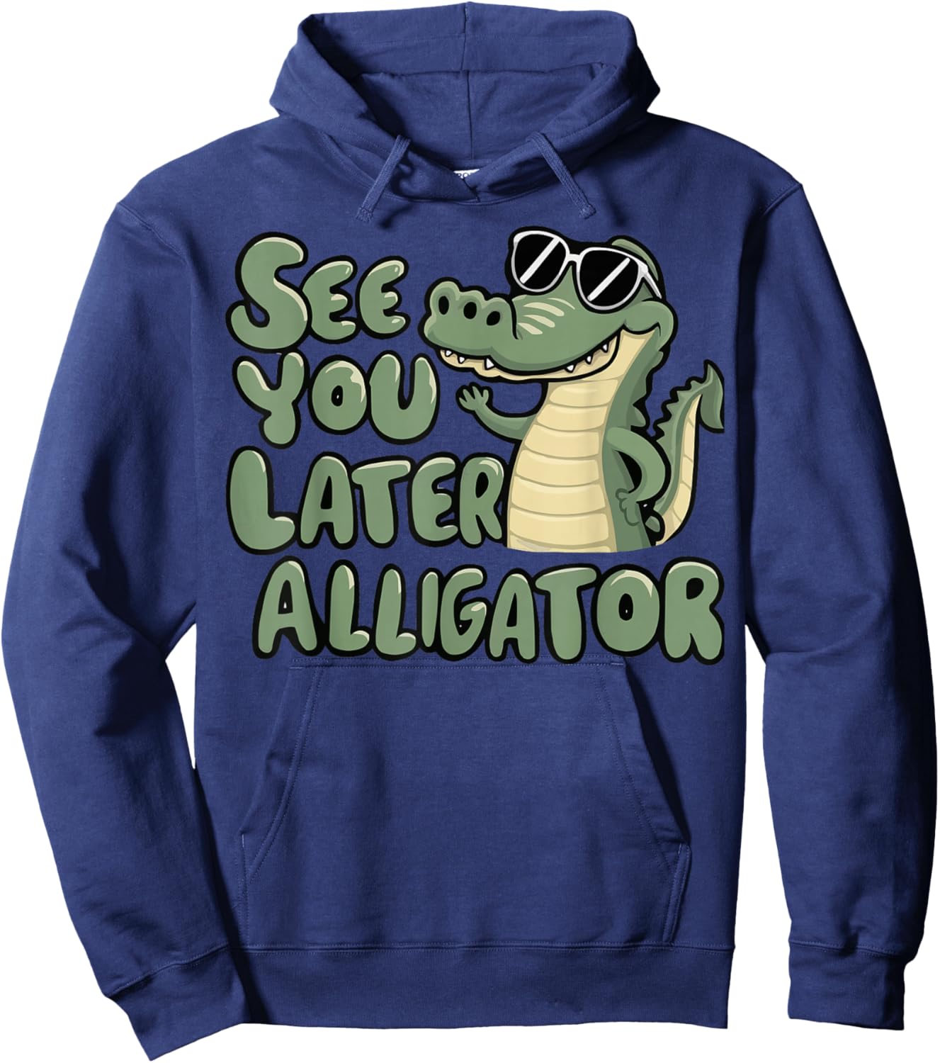 See You Later Alligator Swamp Crocodile Goodbye Reptile Kids Hoodie - Hoodie | Navy