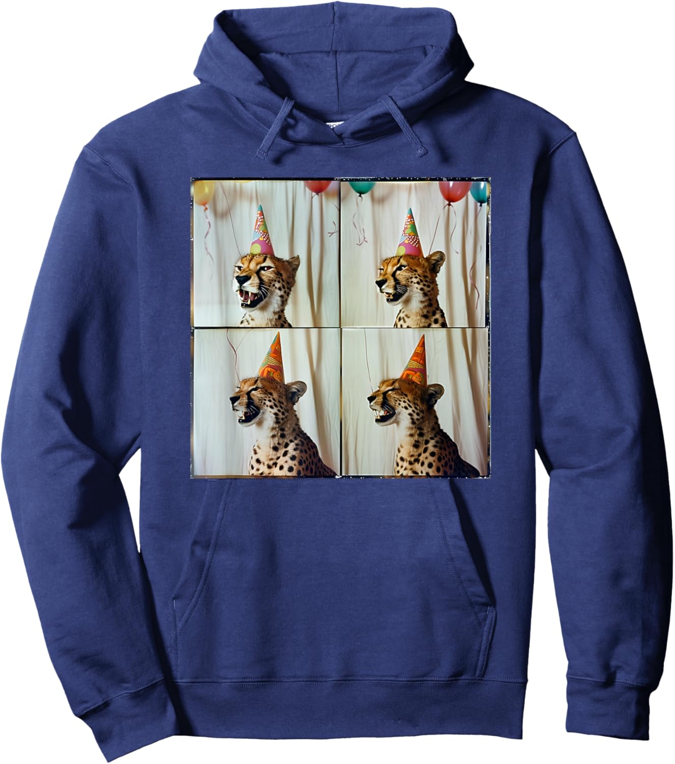African Cheetah Lover Colorful Safari Animal Birthday Hoodie - Hoodie | Navy