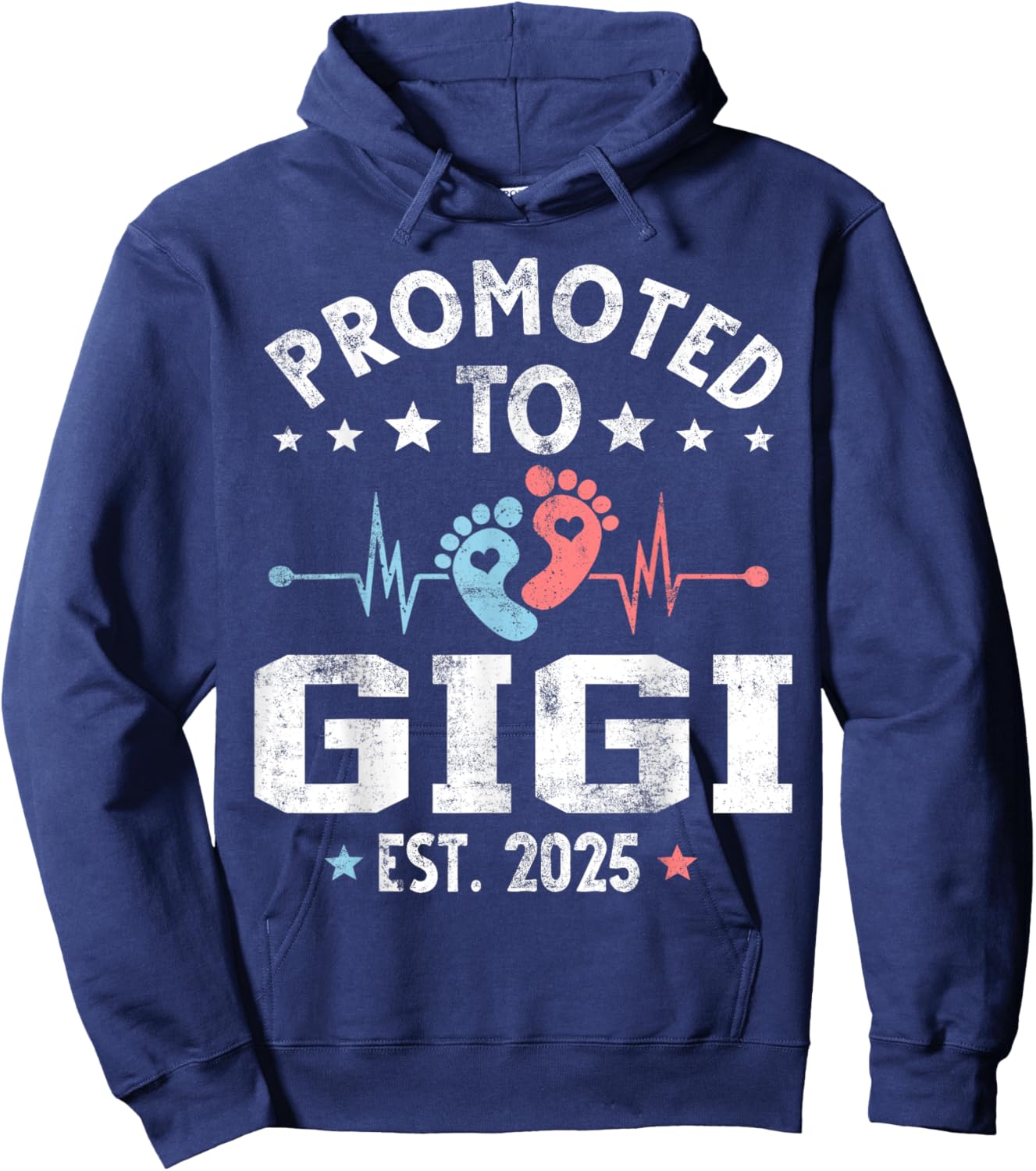 Vintage Promoted To Gigi EST. 2025 Hoodie - Hoodie | Navy