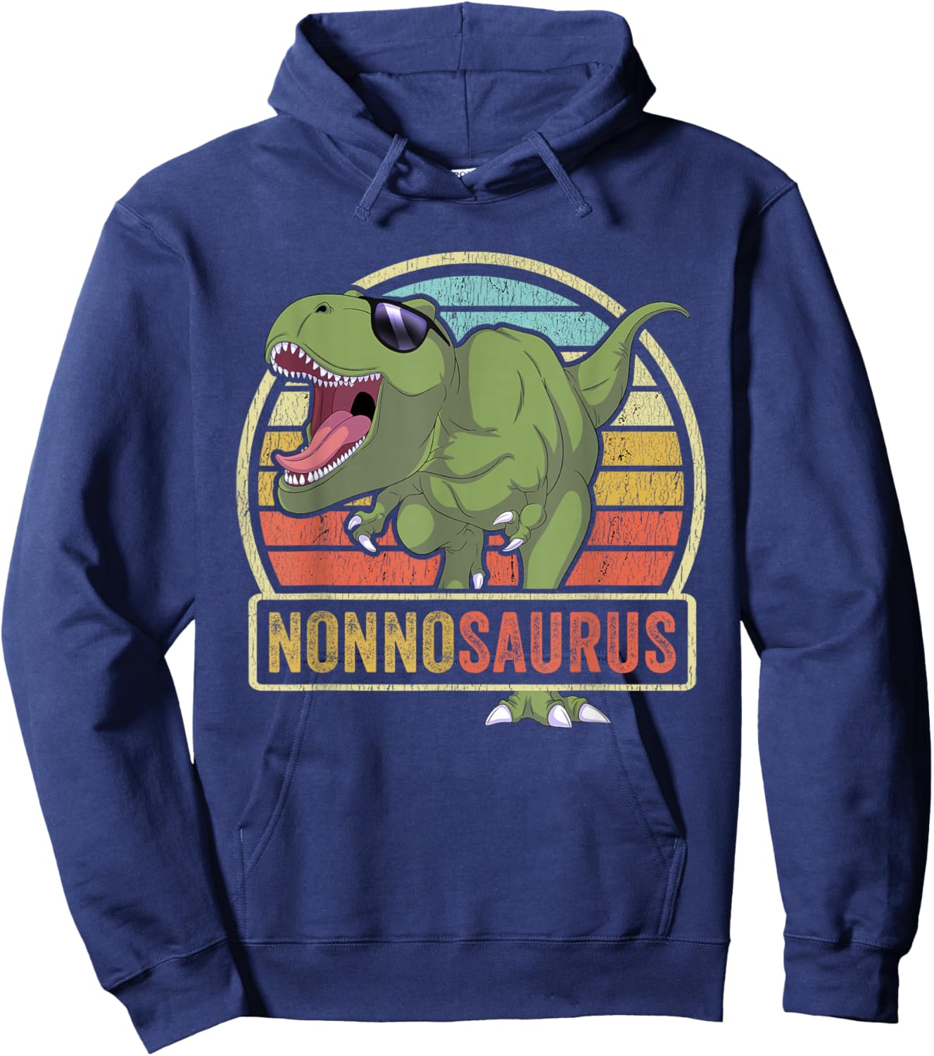 Nonnosaurus Dinosaur Nonno Saurus Family Matching Hoodie - Hoodie | Navy