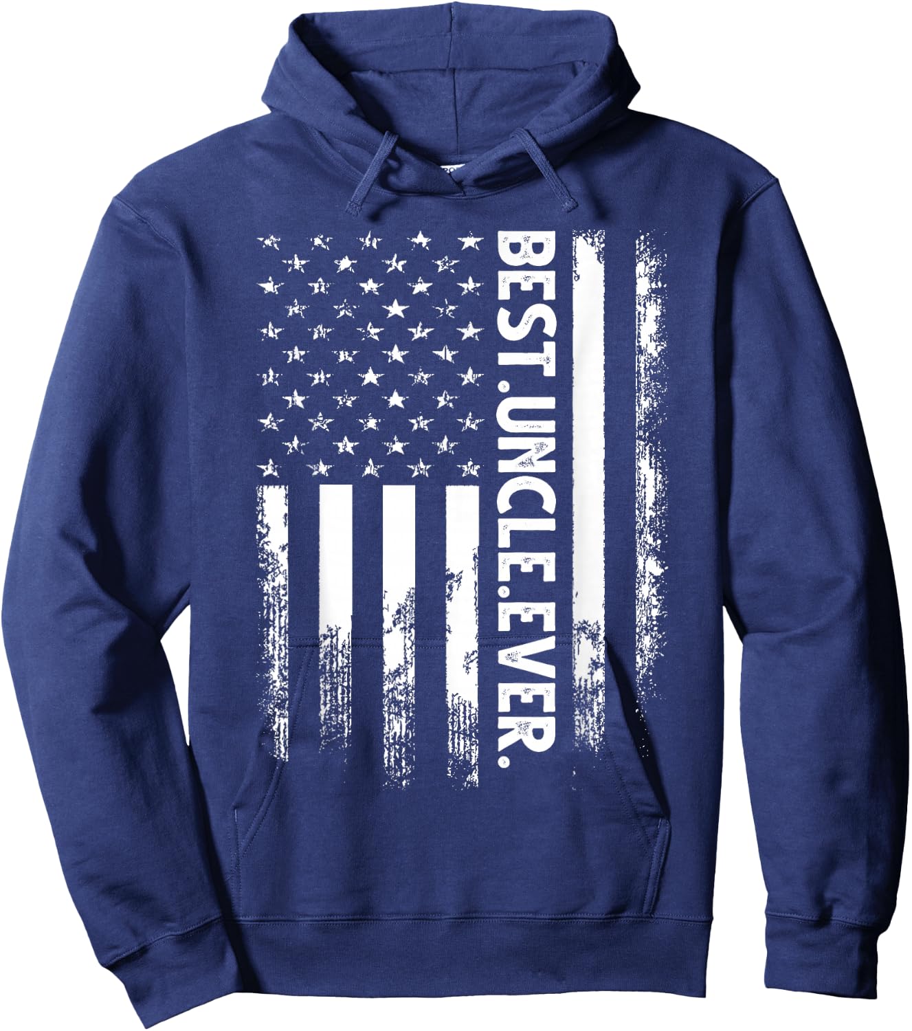 Best Uncle Ever American Flag Christmas Hoodie - Hoodie | Navy