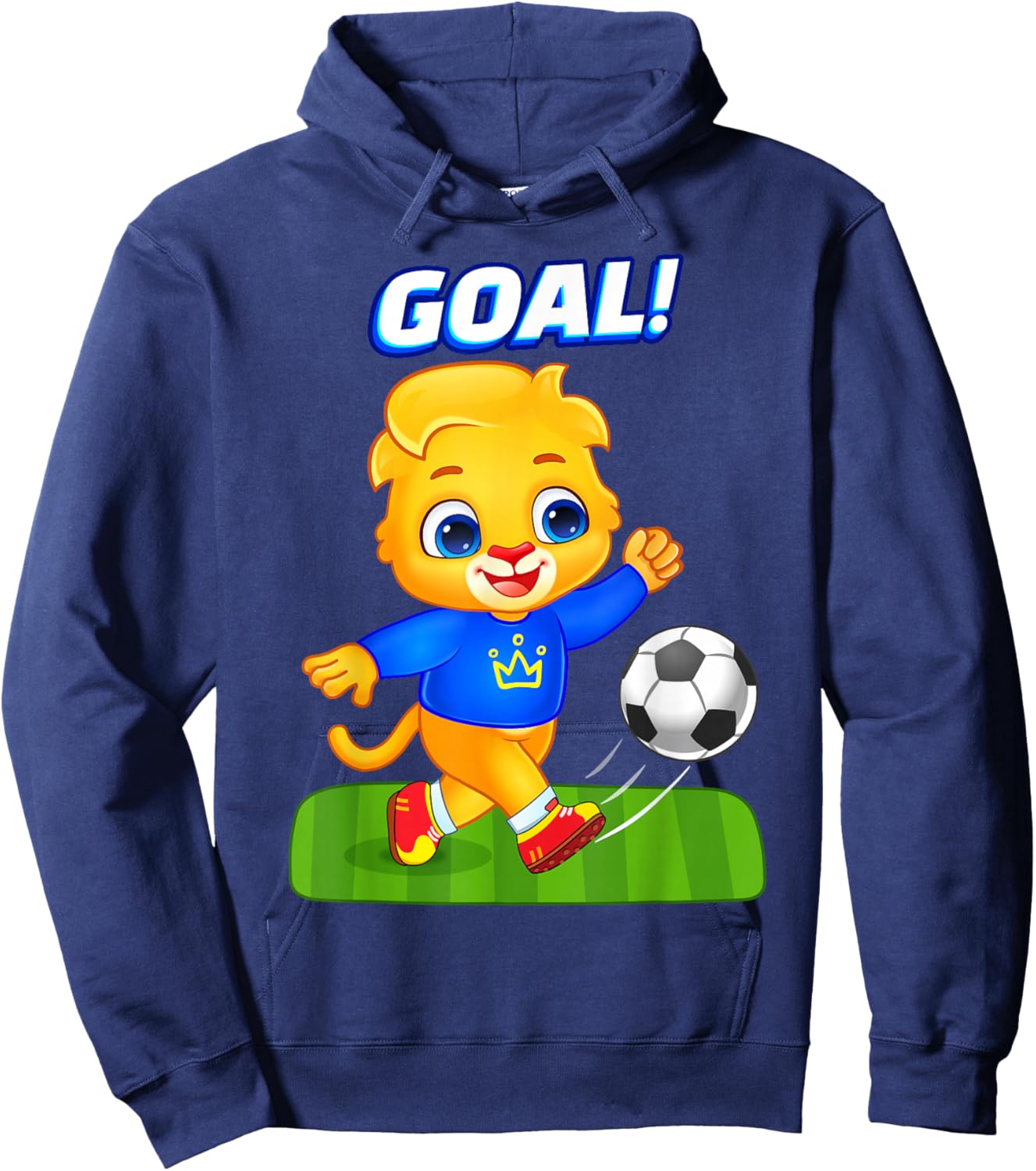 Soccer Lover Sports Player | Lucas Playing Soccer Hoodie - Hoodie | Navy