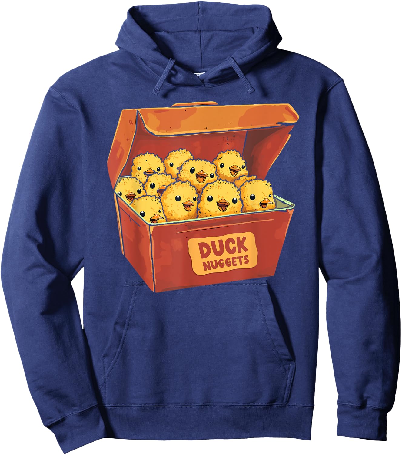 Duck Nuggets Foodie Women Duck Chicken Nugget Kids Hoodie - Hoodie | Navy